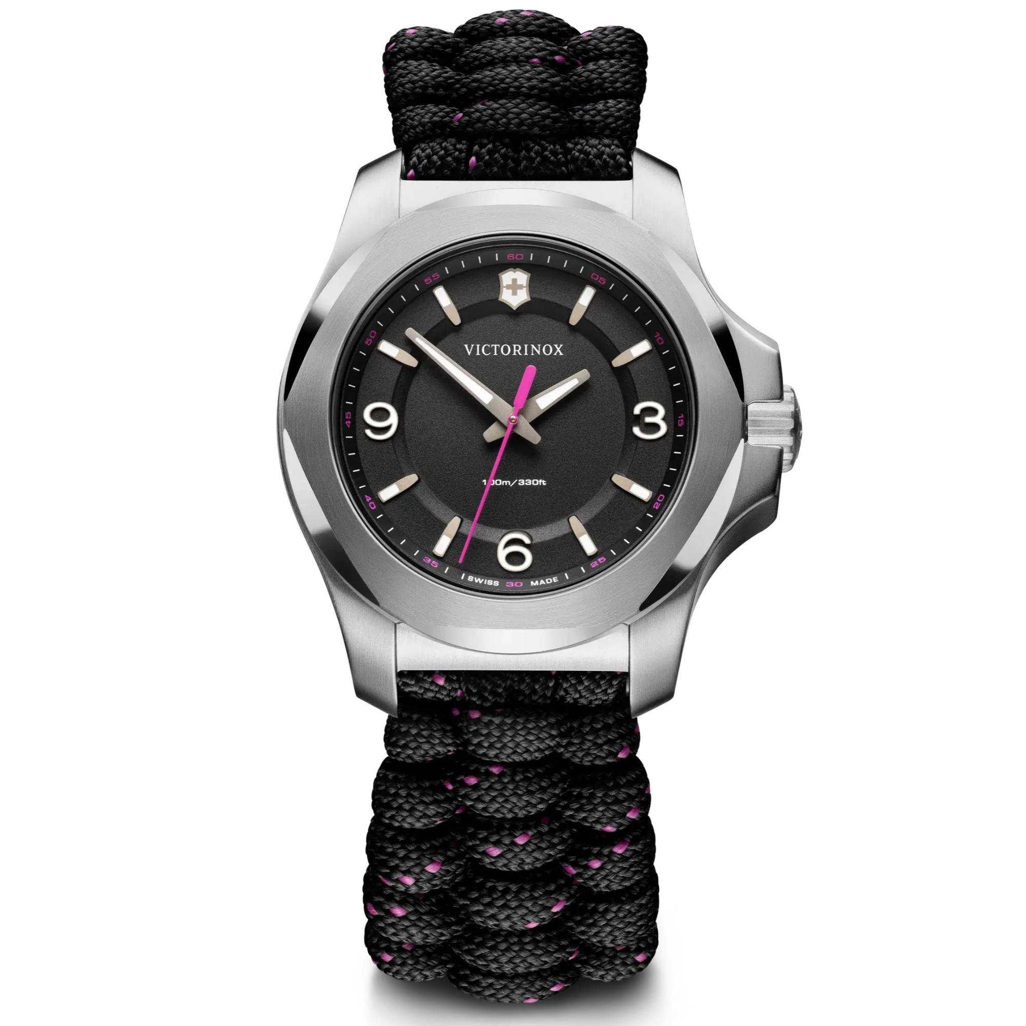 Victorinox I.N.O.X. V Black Dial Paracord Strap Women's Watch 241918
