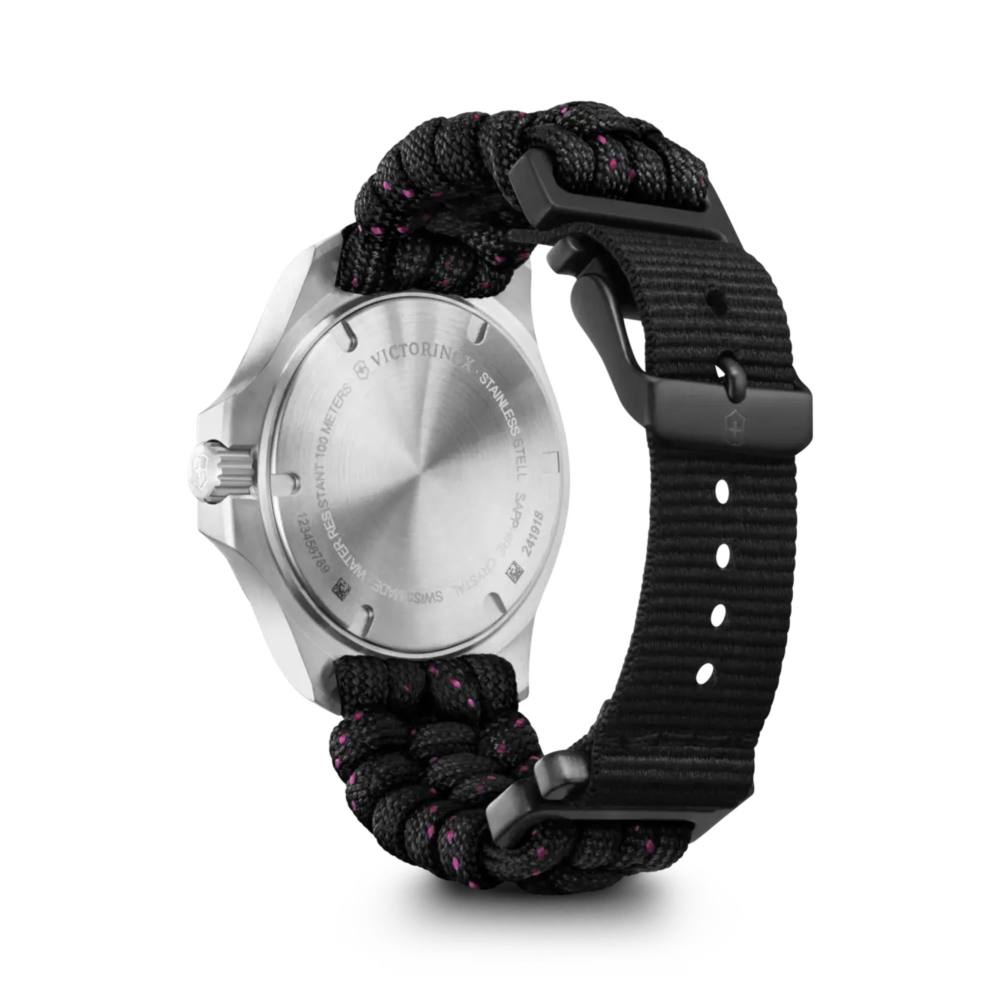 Victorinox I.N.O.X. V Black Dial Paracord Strap Women's Watch 241918