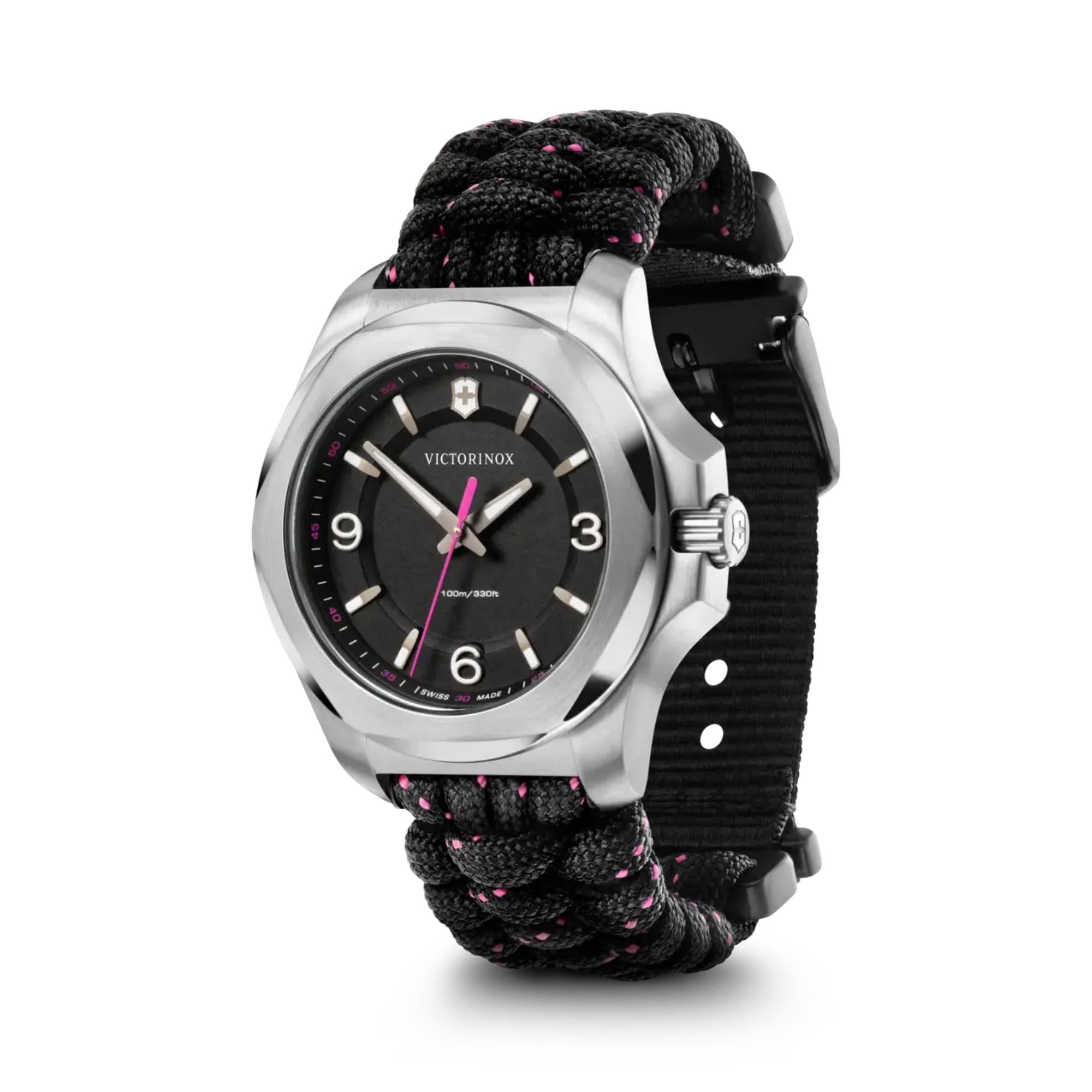 Victorinox I.N.O.X. V Black Dial Paracord Strap Women's Watch 241918