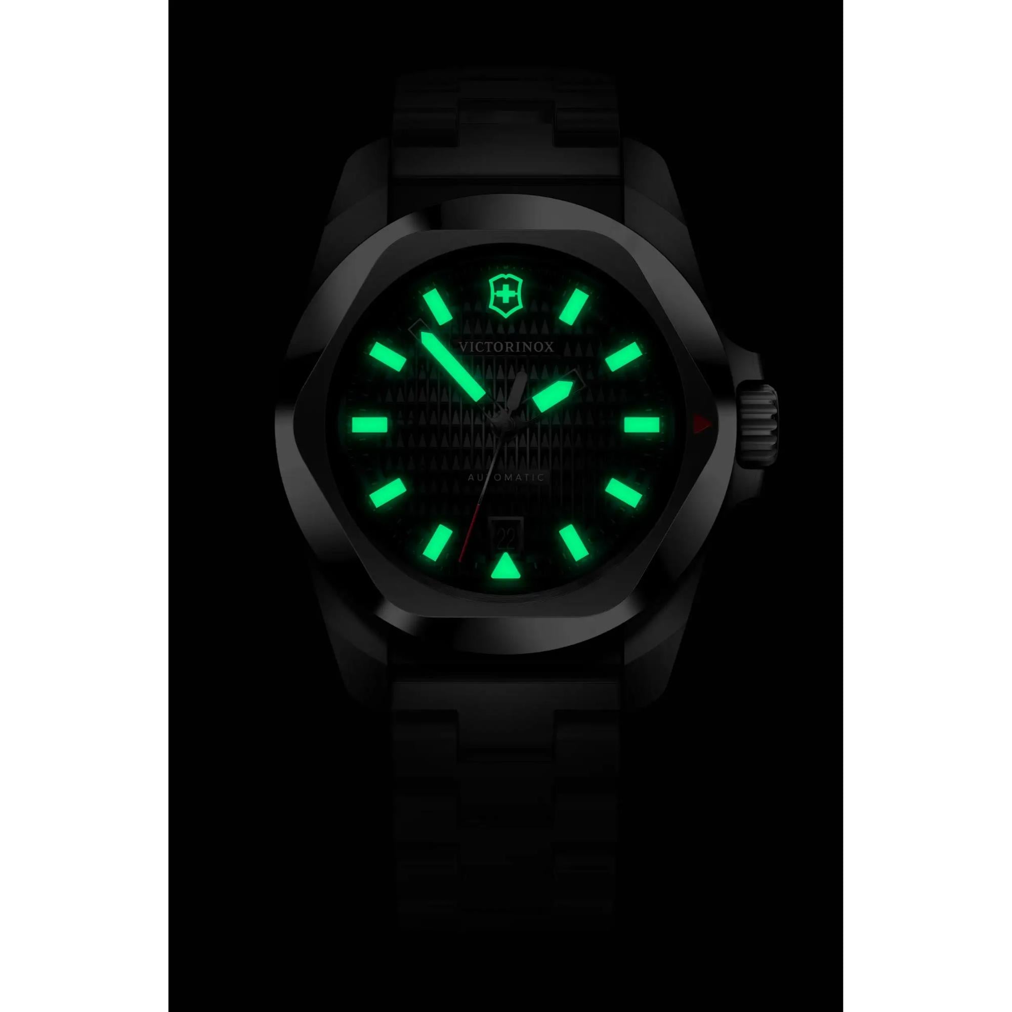 Victorinox Swiss Army I.N.O.X. Quartz Stainless Steel Black Dial Men's Watch 242019