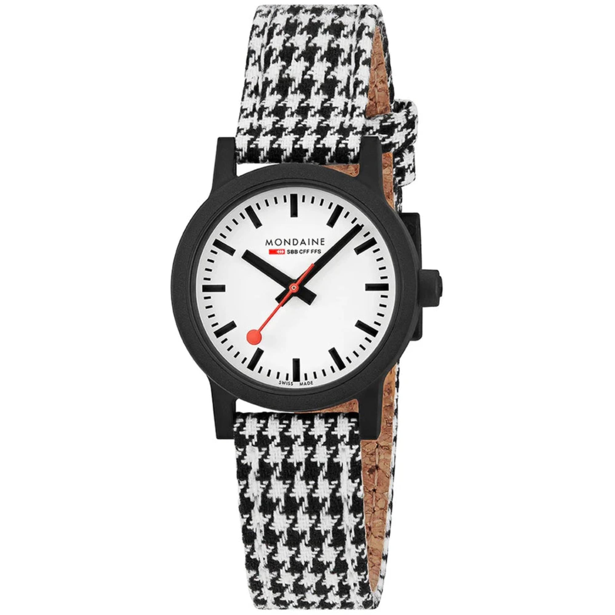 Mondaine Essence Quartz White Dial Two Tone PET Strap Unisex Watch MS1.32110.LN