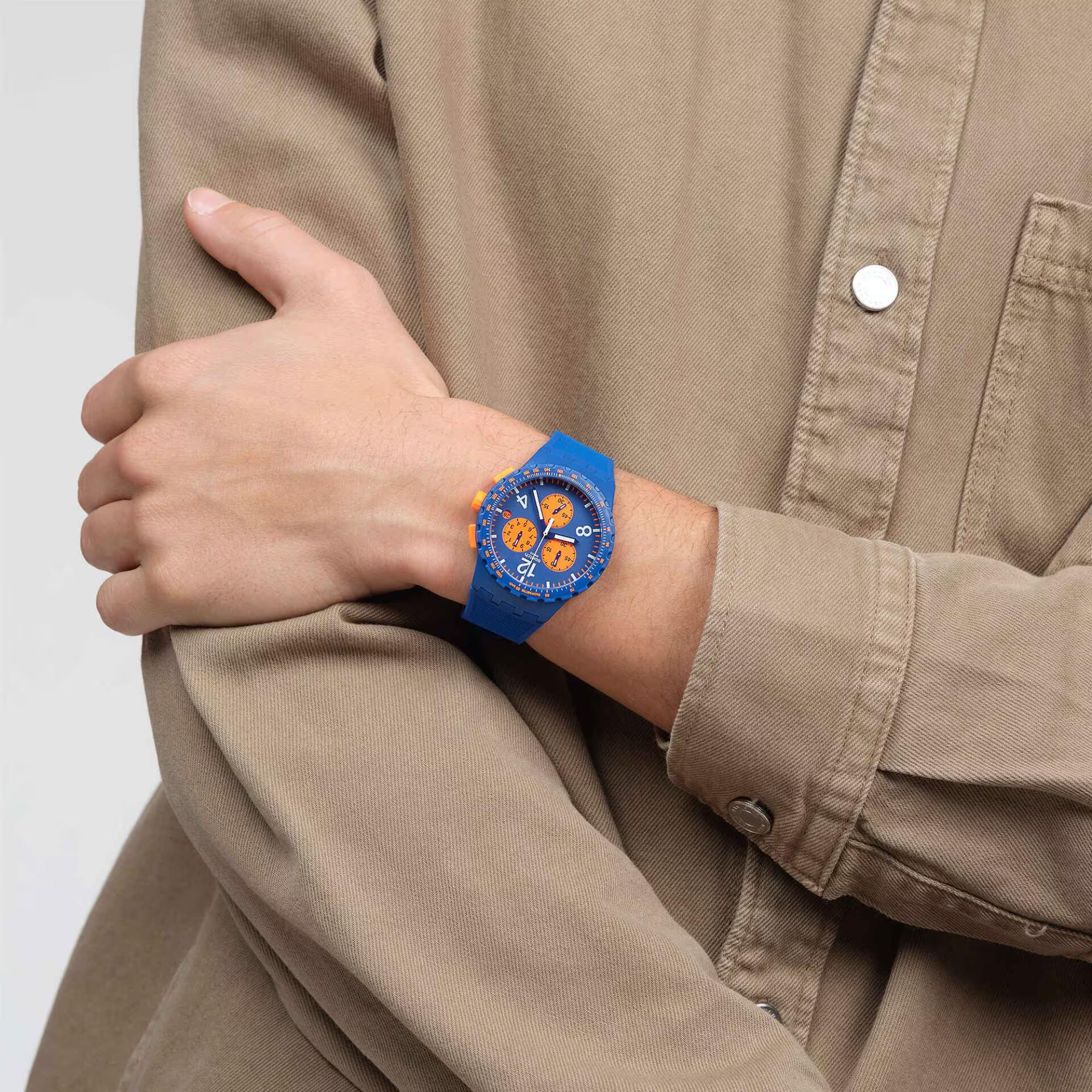 Swatch Primarily Chronograph Blue Dial Men’s Watch SUSN419
