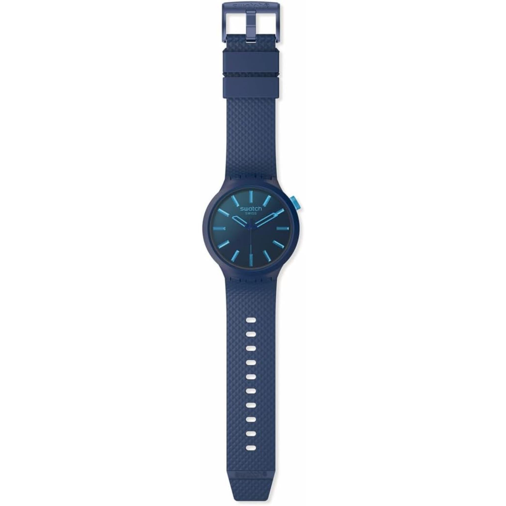 Swatch Big Bold Indigo Glow Blue Dial Unisex Watch SB05N113