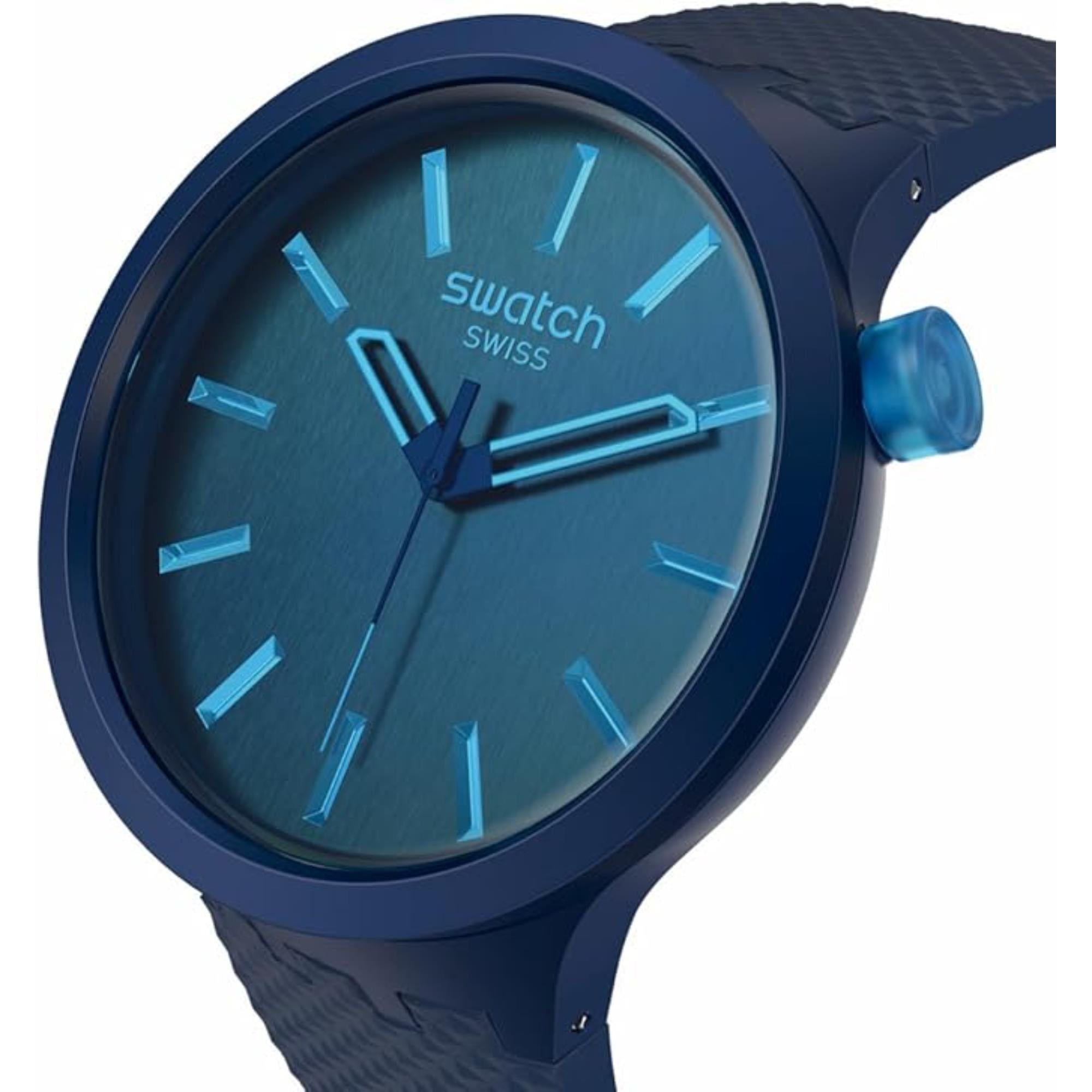 Swatch Big Bold Indigo Glow Blue Dial Unisex Watch SB05N113