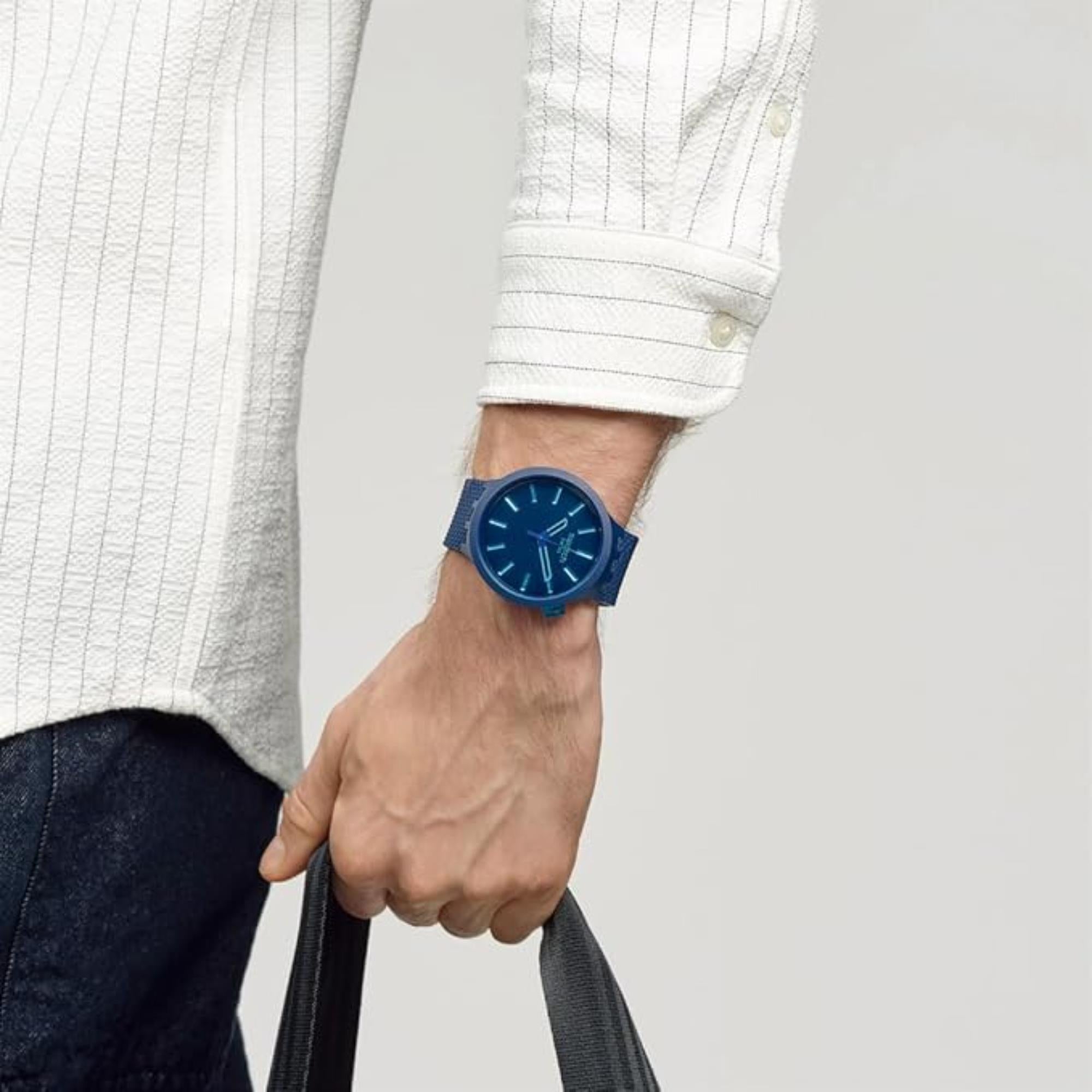 Swatch Big Bold Indigo Glow Blue Dial Unisex Watch SB05N113