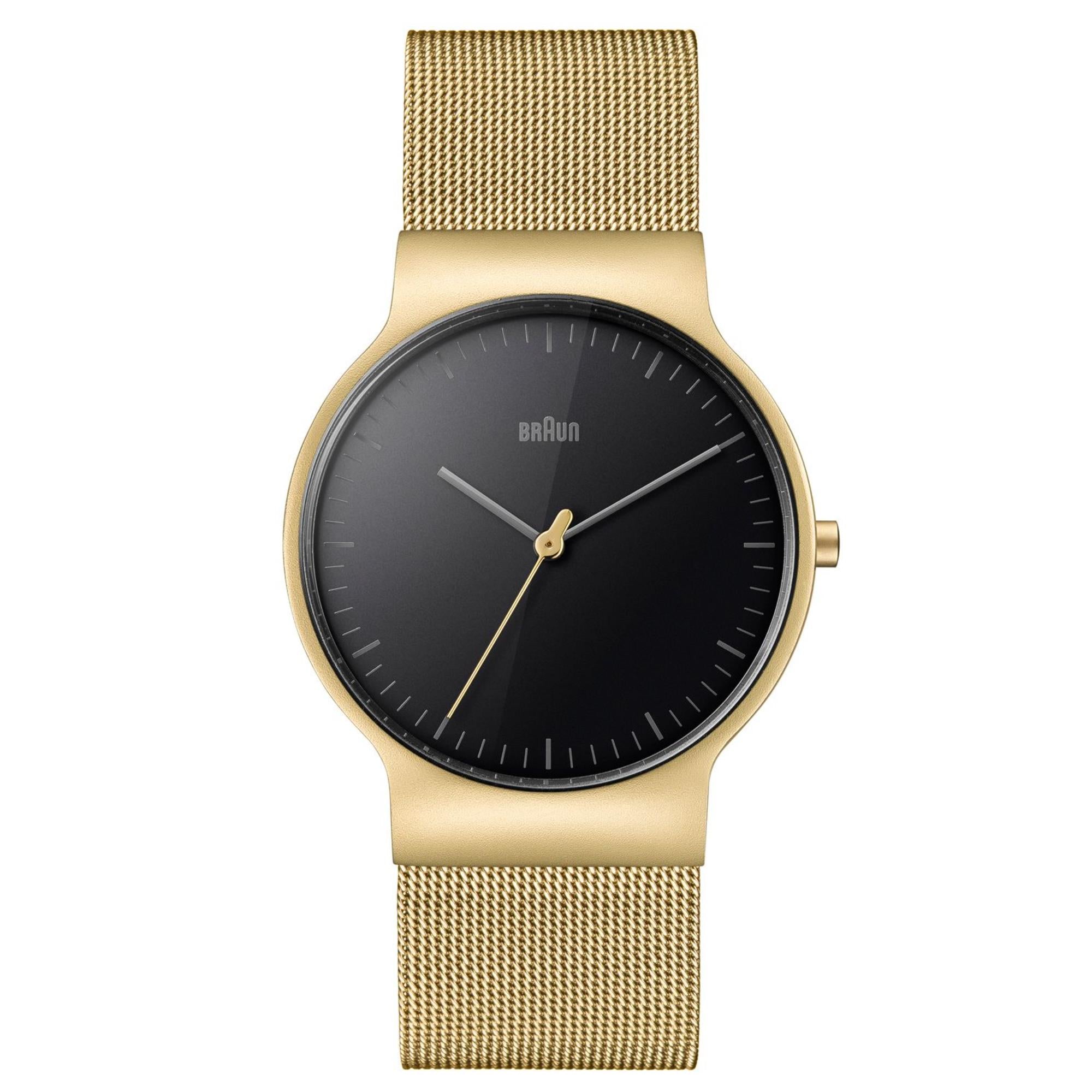 Braun Classic Slim Black Dial Steel Strap Men’s Watch BN0211BKGDMHG