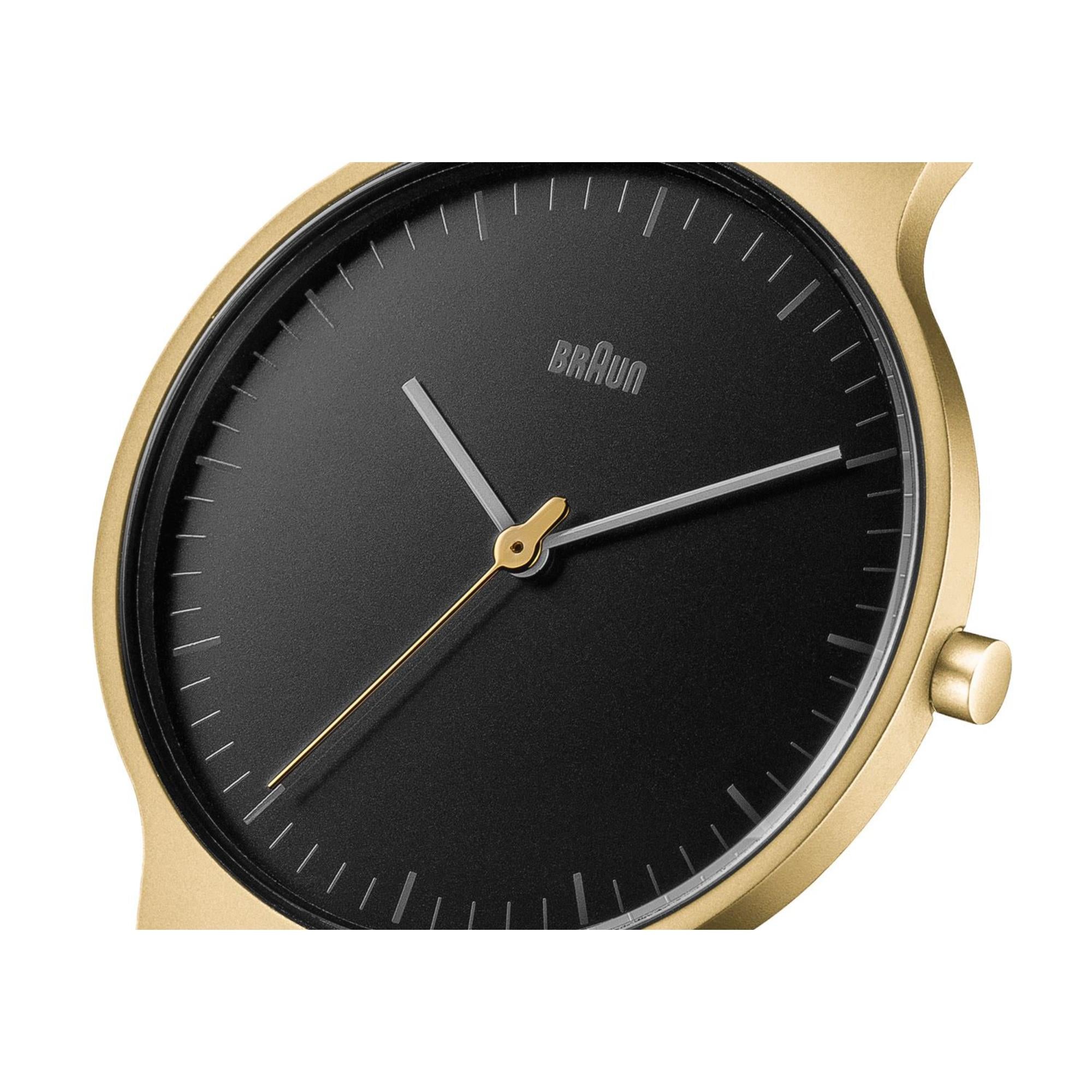 Braun Classic Slim Black Dial Steel Strap Men’s Watch BN0211BKGDMHG