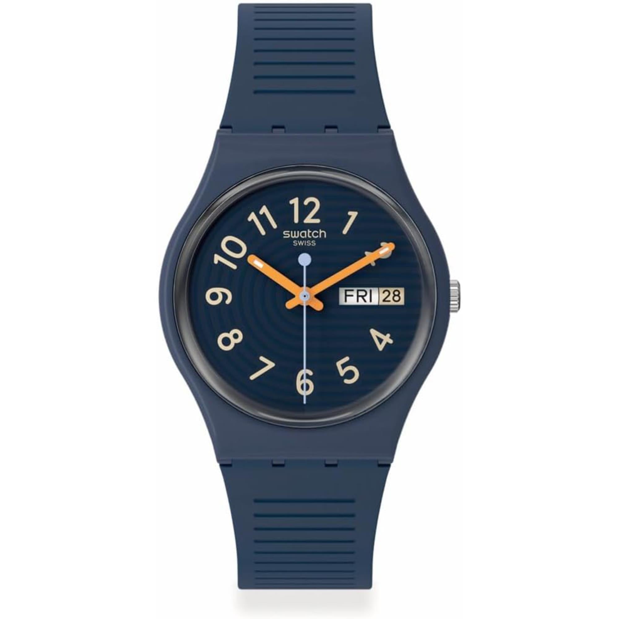 Swatch Trendy Lines At Night Blue Dial Unisex Watch Design SO28I700