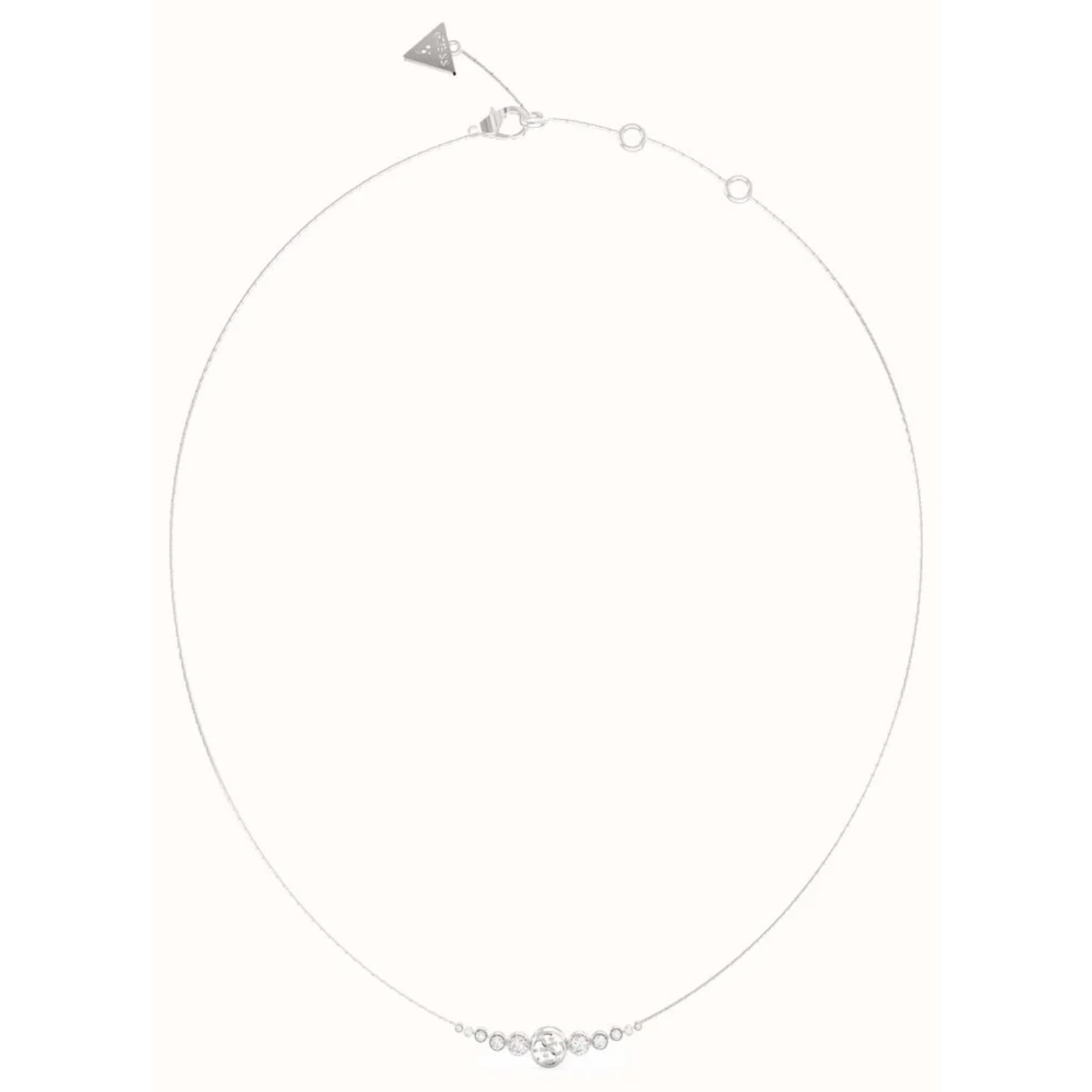 Guess Women’s Perfect Illusion Rhodium-Plated 4G Crystal Necklace UBN03370RH