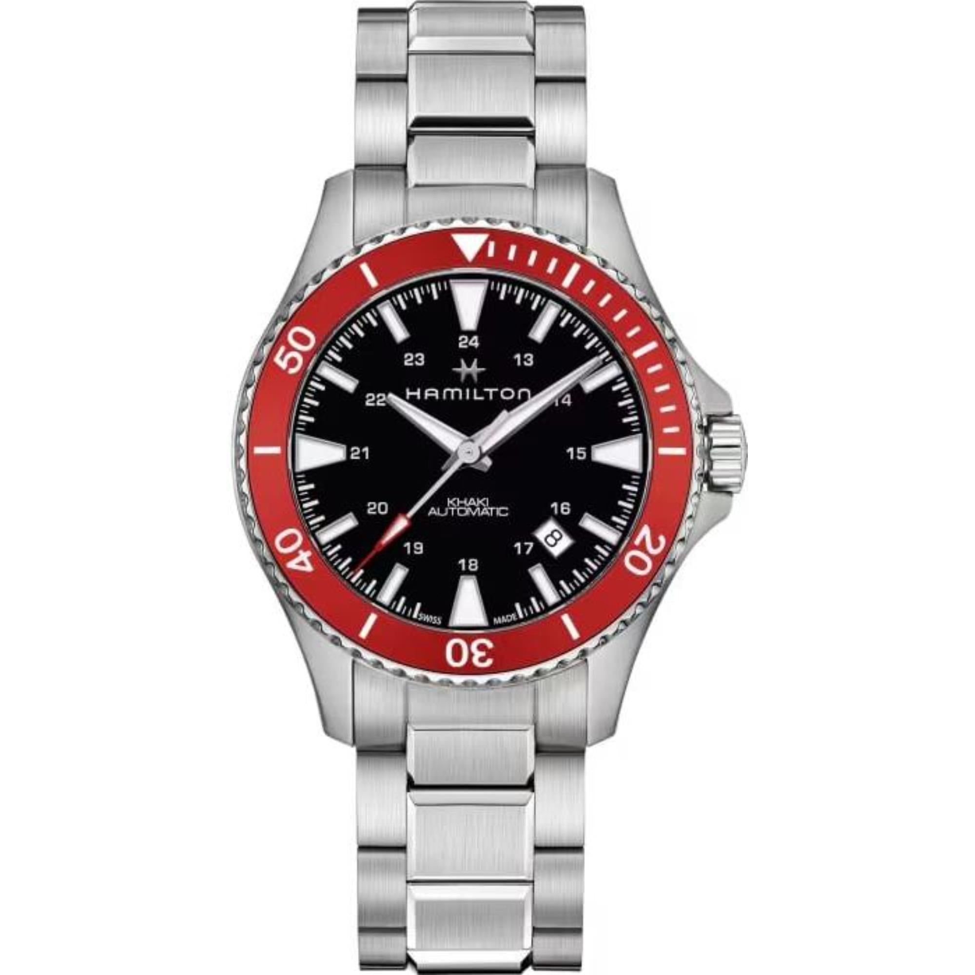 Hamilton Khaki Navy Scuba Auto Black Dial Men's Watch H82405130