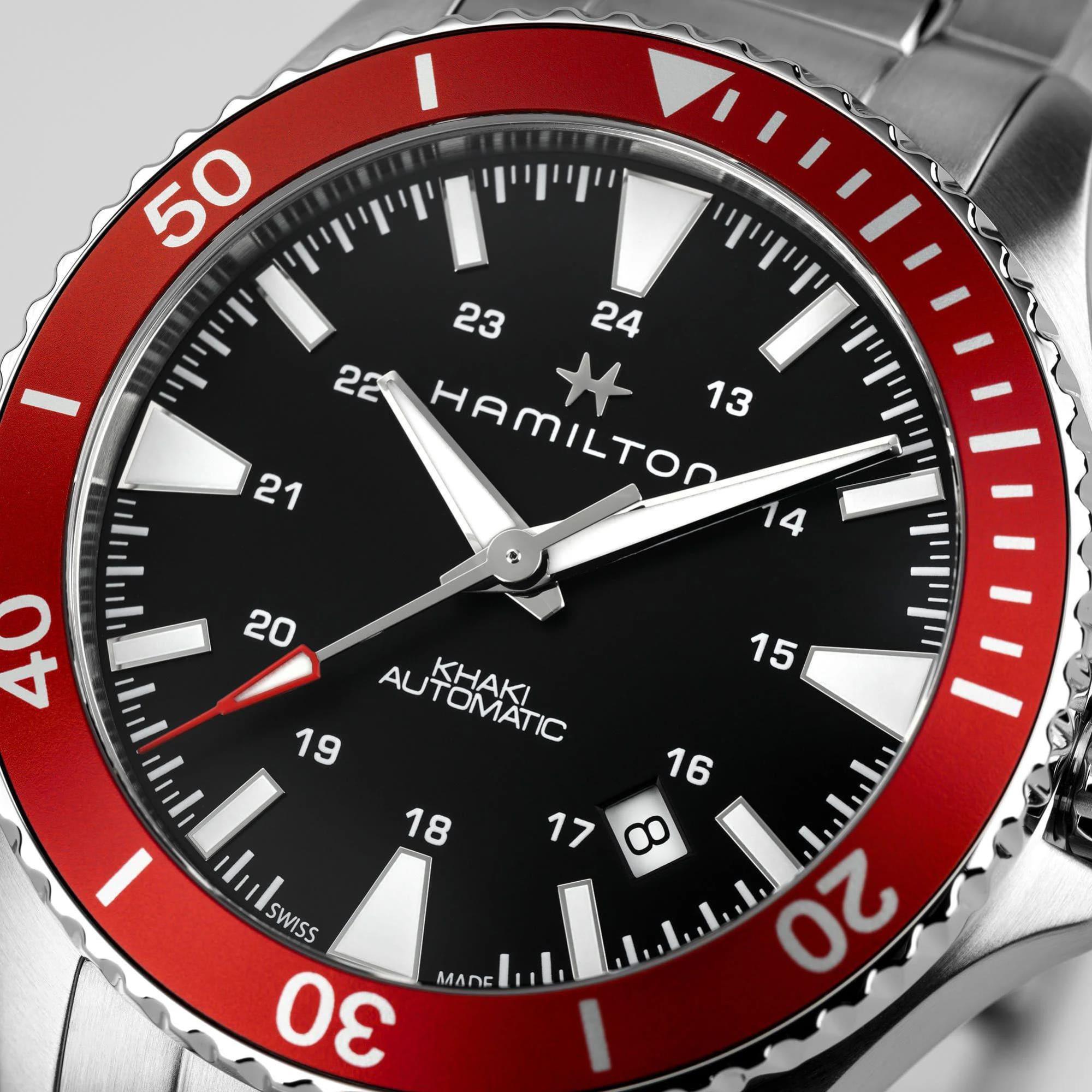Hamilton Khaki Navy Scuba Auto Black Dial Men's Watch H82405130