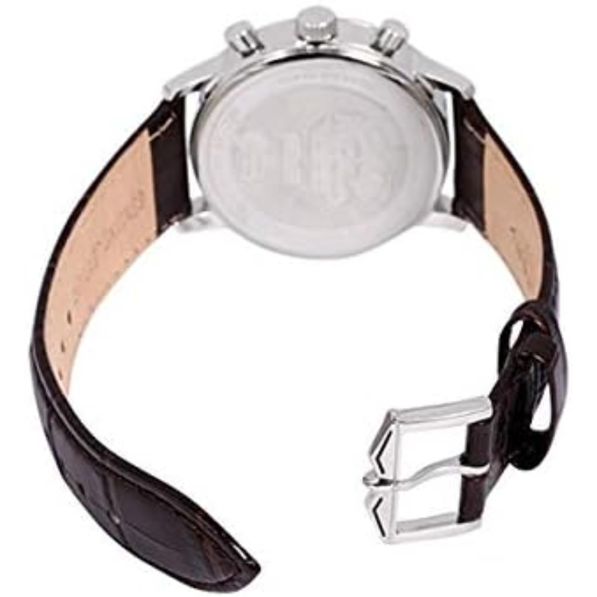 Rotary Les Originales Silver Stainless Steel case Brown Leather Strap Blue Dial Men's Watch GS90130/05