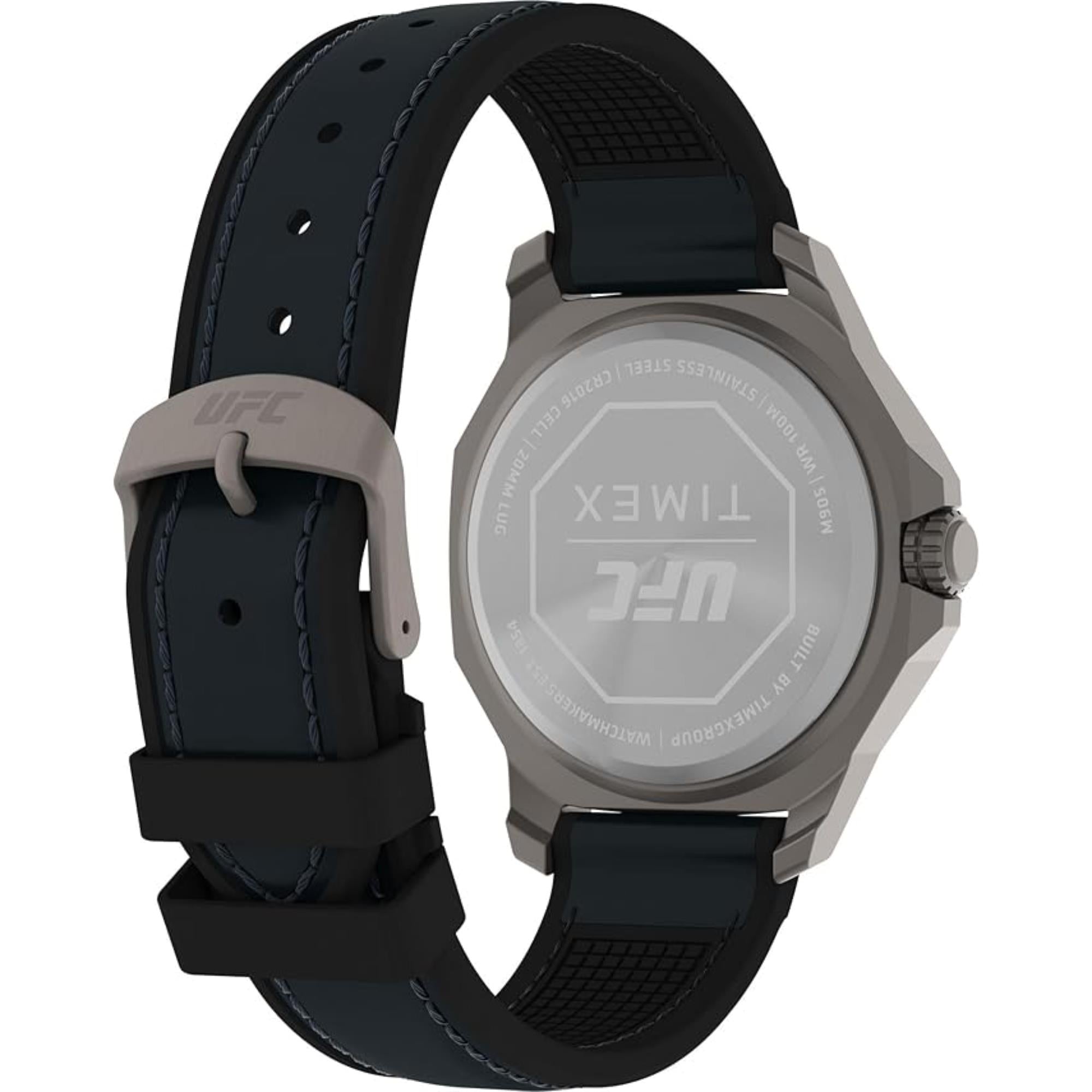 Timex UFC Reveal Black Dial Leather Strap Men's Watch TW2V85700
