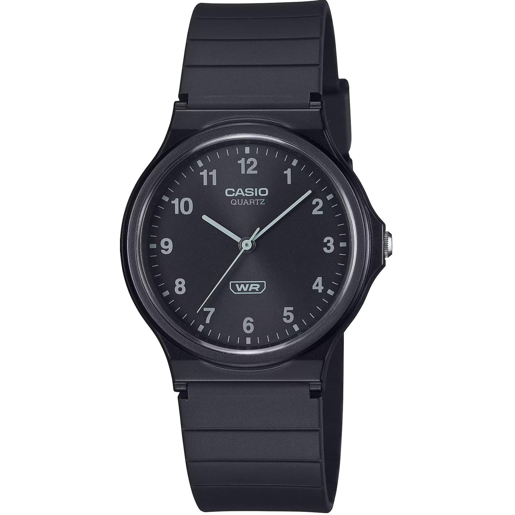 Casio Timeless Classic Analog Black Dial Resin Strap  Watch MQ-24B-1BEF