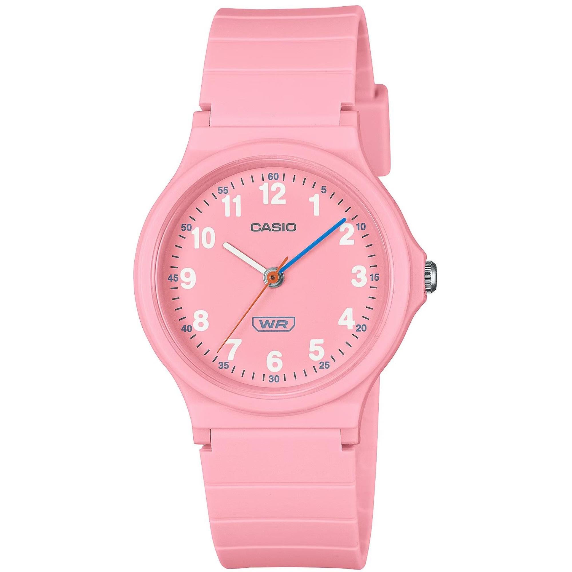 Casio Timeless Classic Analog Pink Dial Resin Strap Watch LQ-24B-4BEF