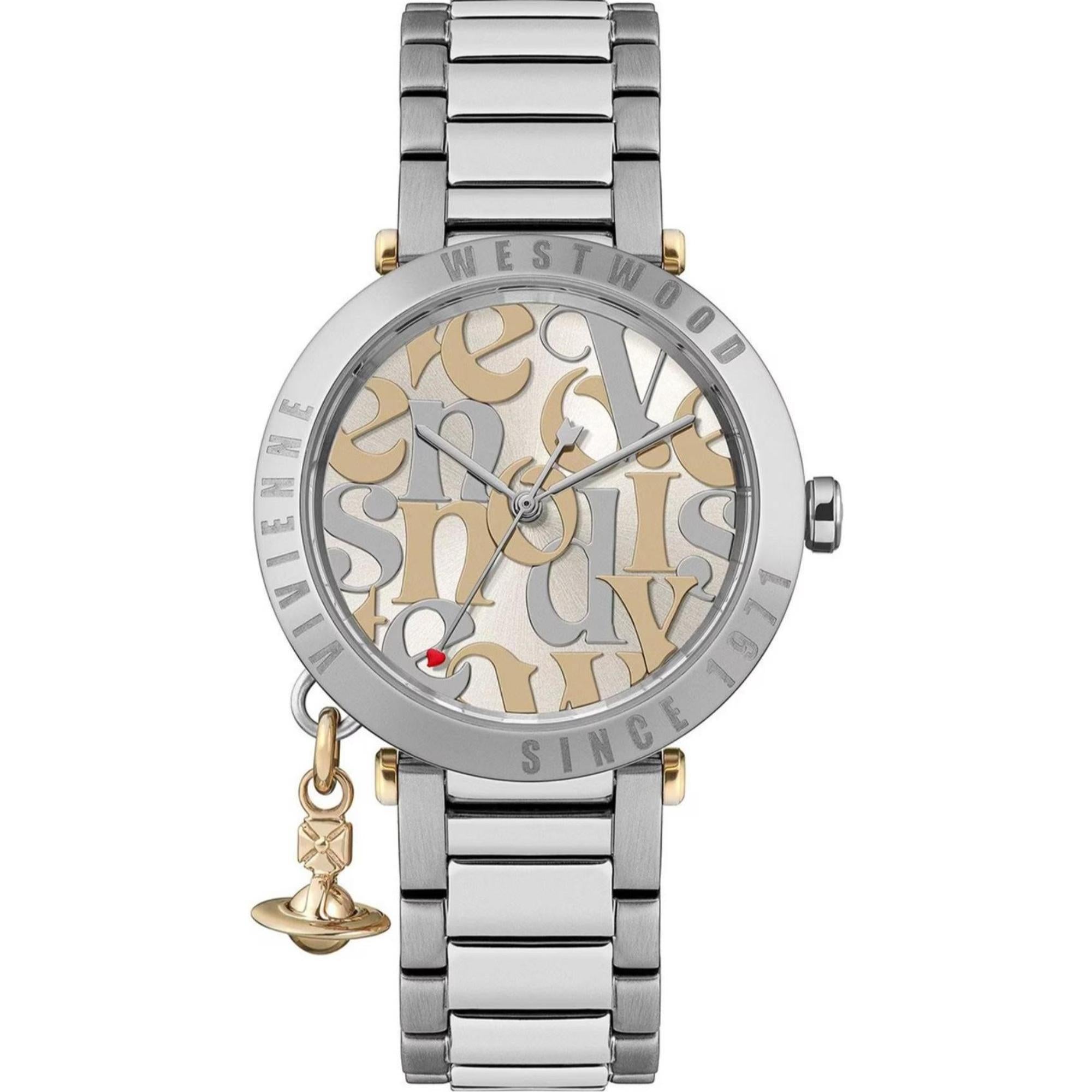 Vivienne Westwood Orb Logomania Silver Dial Steel Strap Women's Watch VV315WSSL