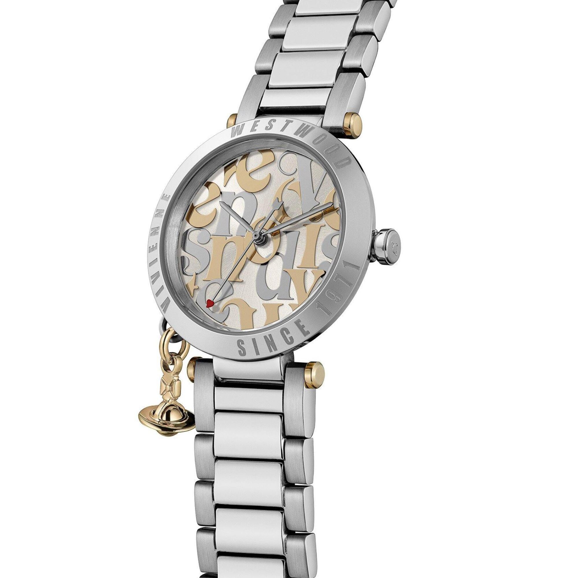 Vivienne Westwood Orb Logomania Silver Dial Steel Strap Women's Watch VV315WSSL