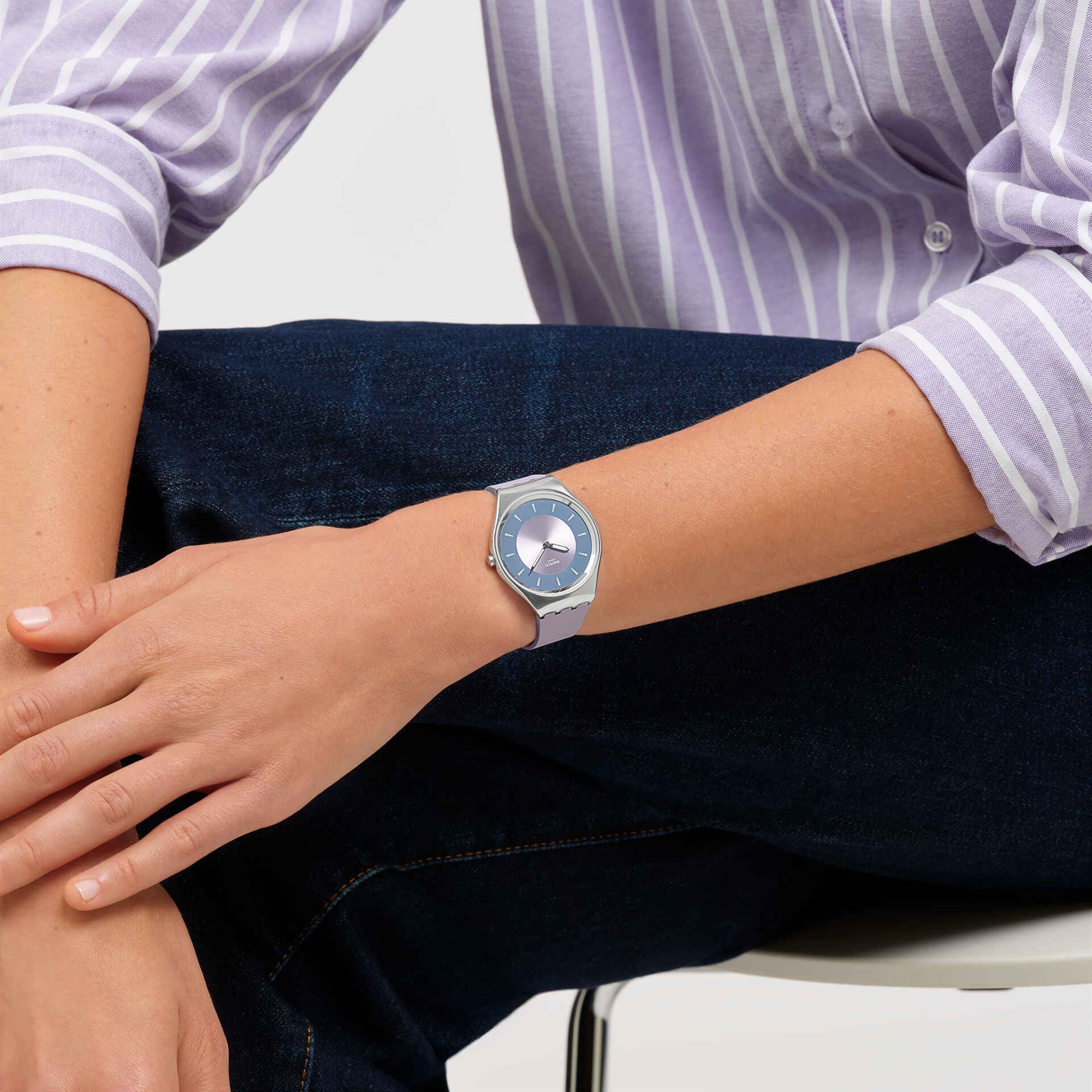 Swatch Lyrically Lavender Unisex Lilac Dial Watch SYXS157