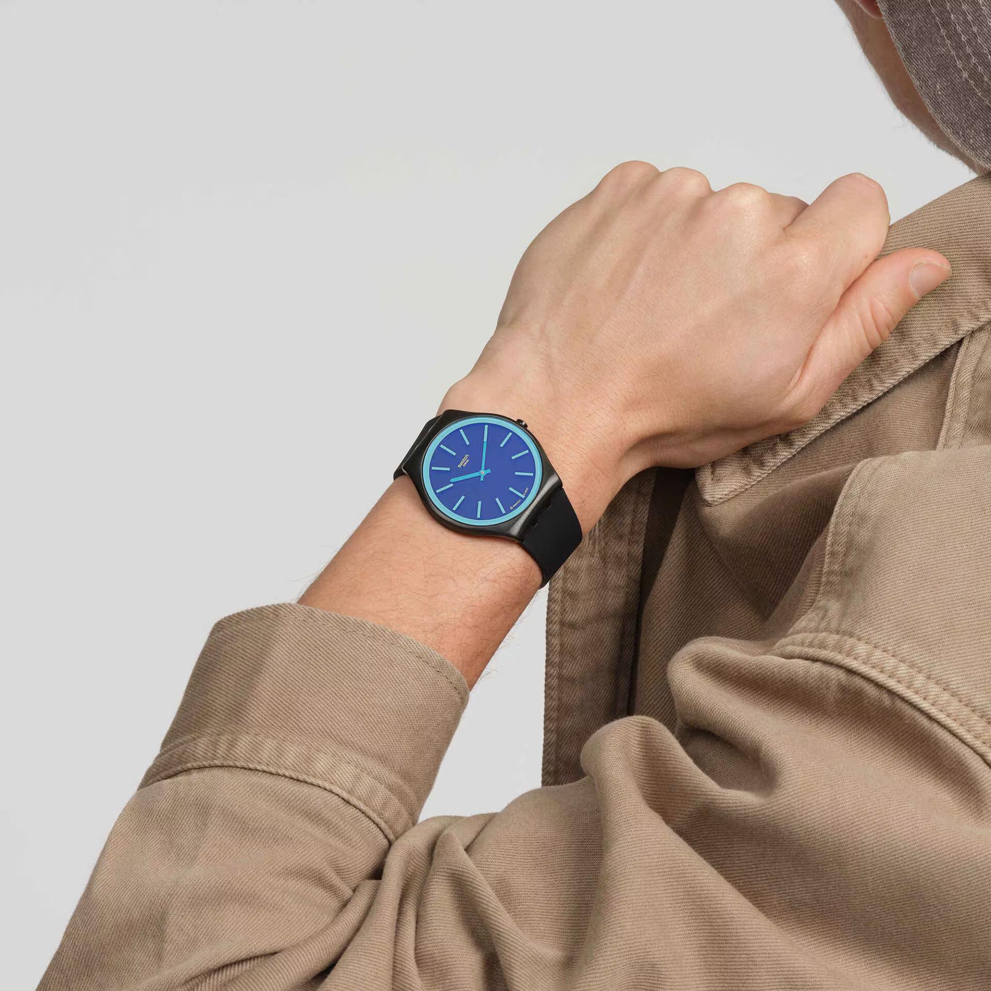 Swatch Obsidian Shimmer Blue Dial Unisex Watch SS07B111