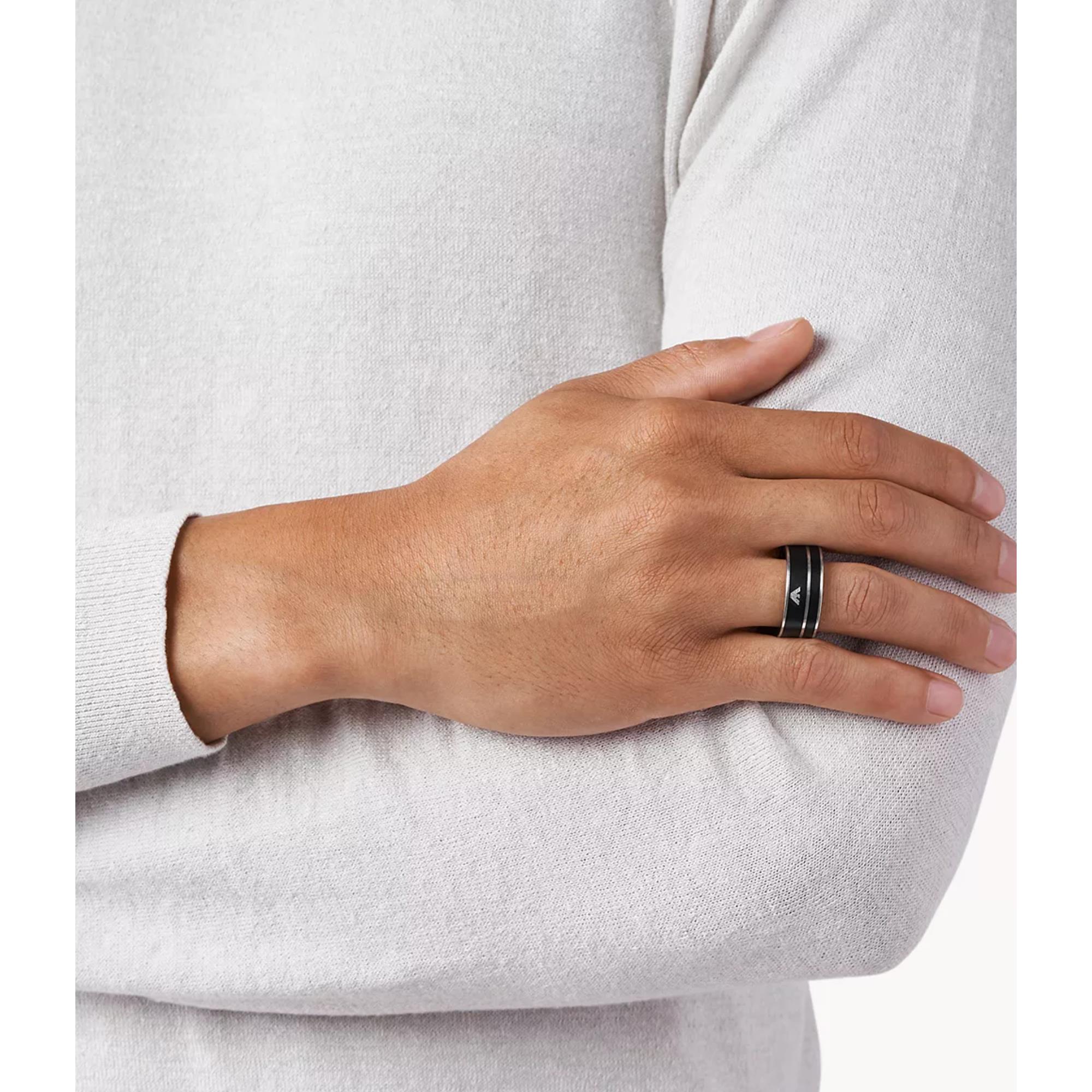 Emporio Armani Men's Stainless Steel Ring EGS2032040-10