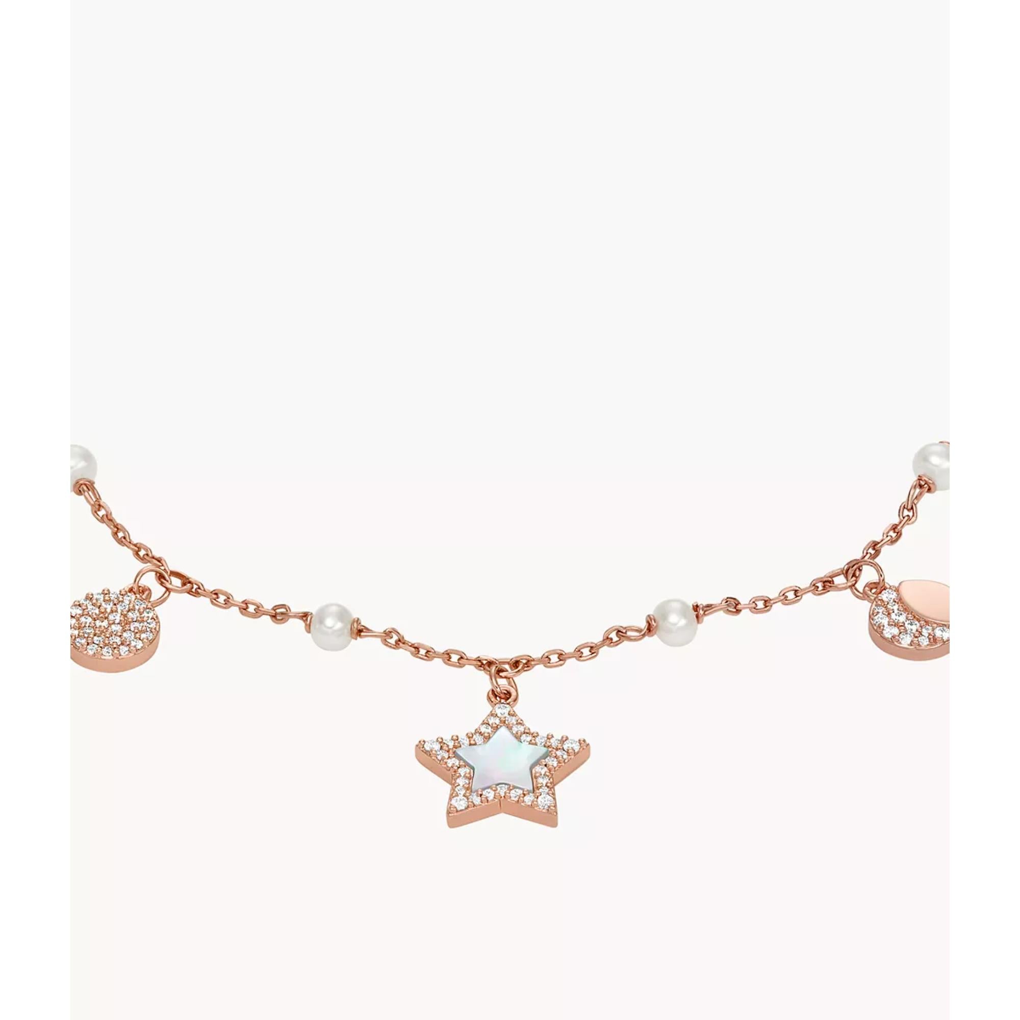 Emporio Armani Rose Gold-Tone Brass Station Bracelet EGS3107221