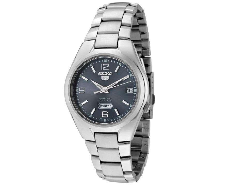 Seiko 5 Automatic Grey Dial Silver Stainless Steel Men's Watch SNK621K1