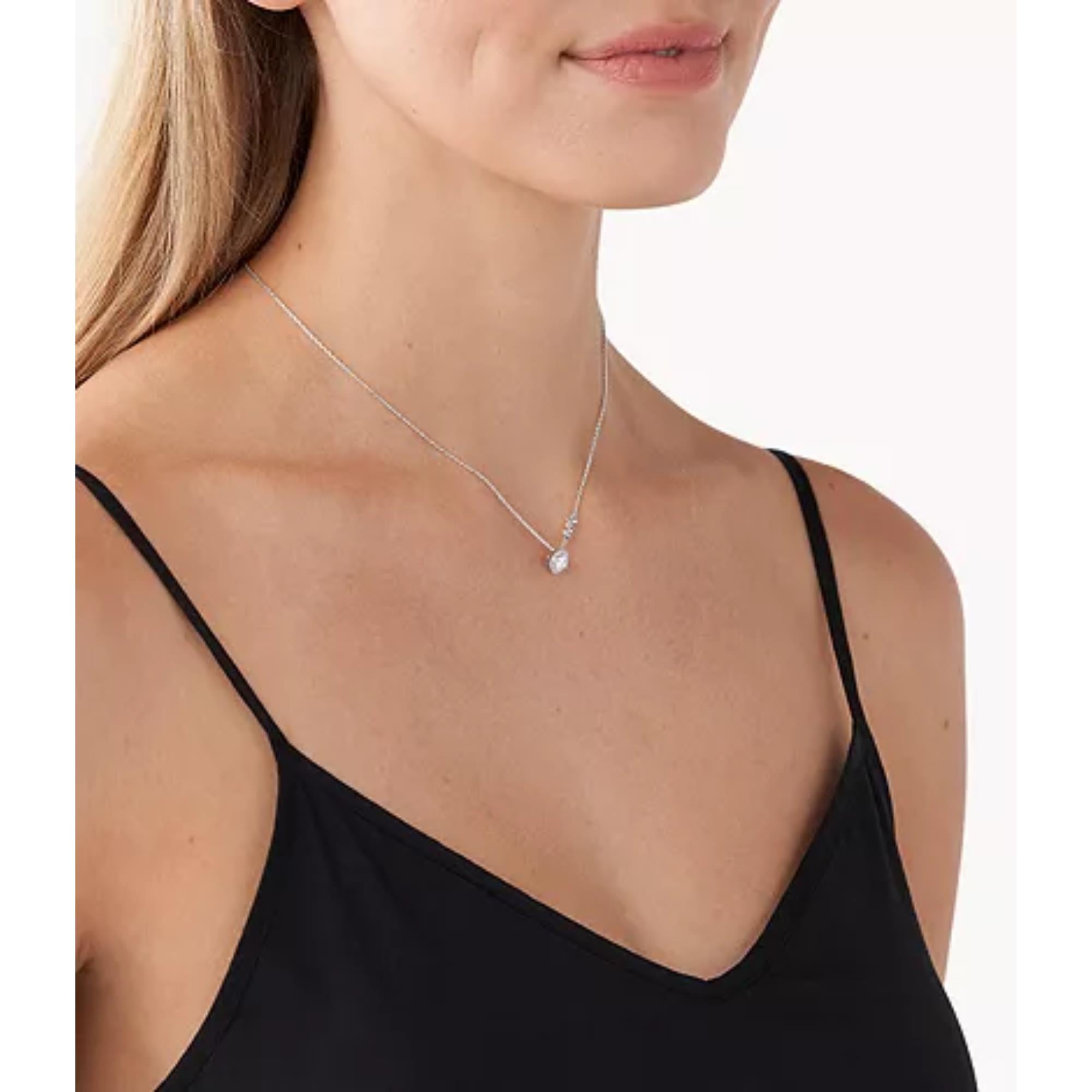 Michael Kors Sterling Silver CZ Pendant Women's Necklace MKC1208AN040