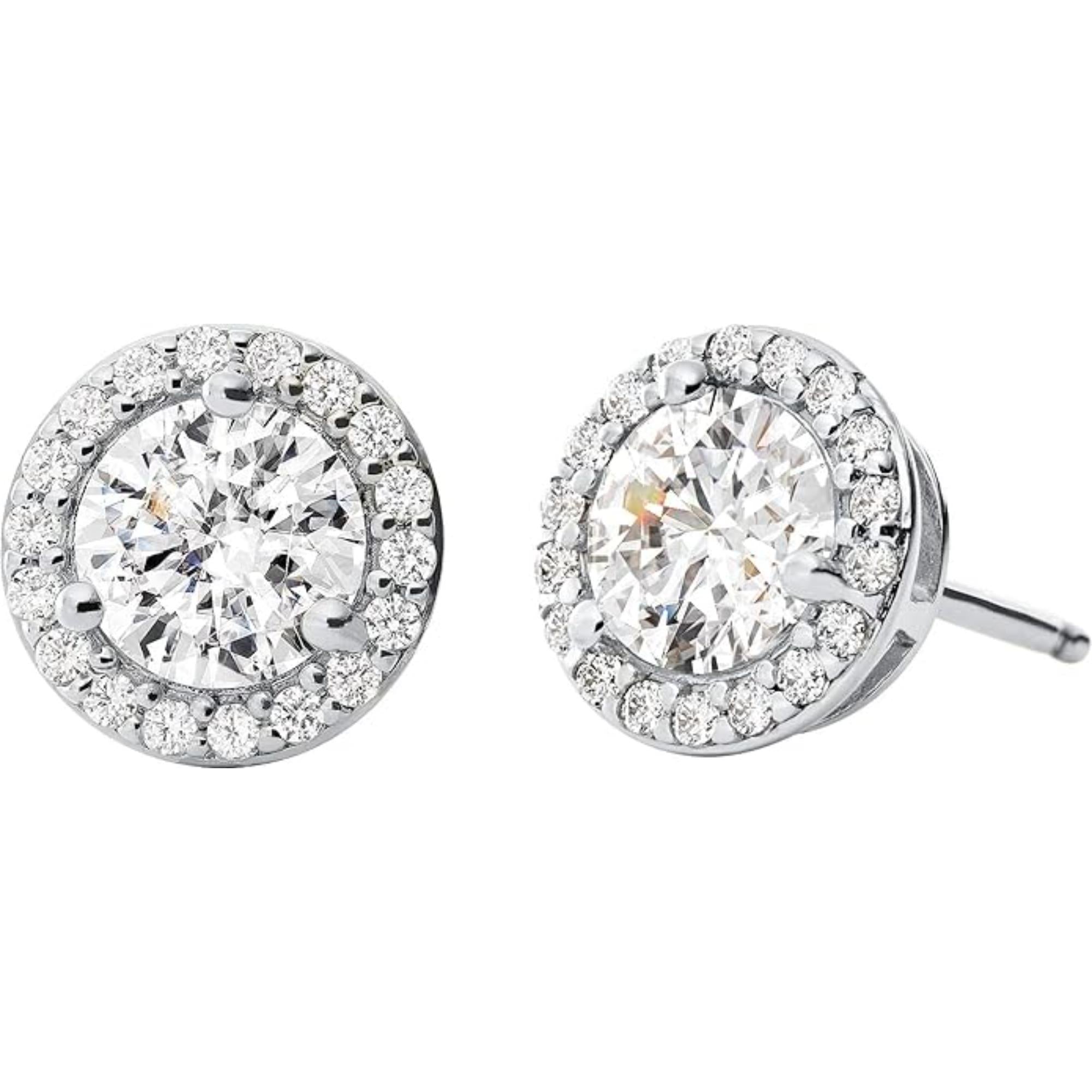 Michael Kors Women's Sterling Silver Cz Halo Studs MKC1035AN040