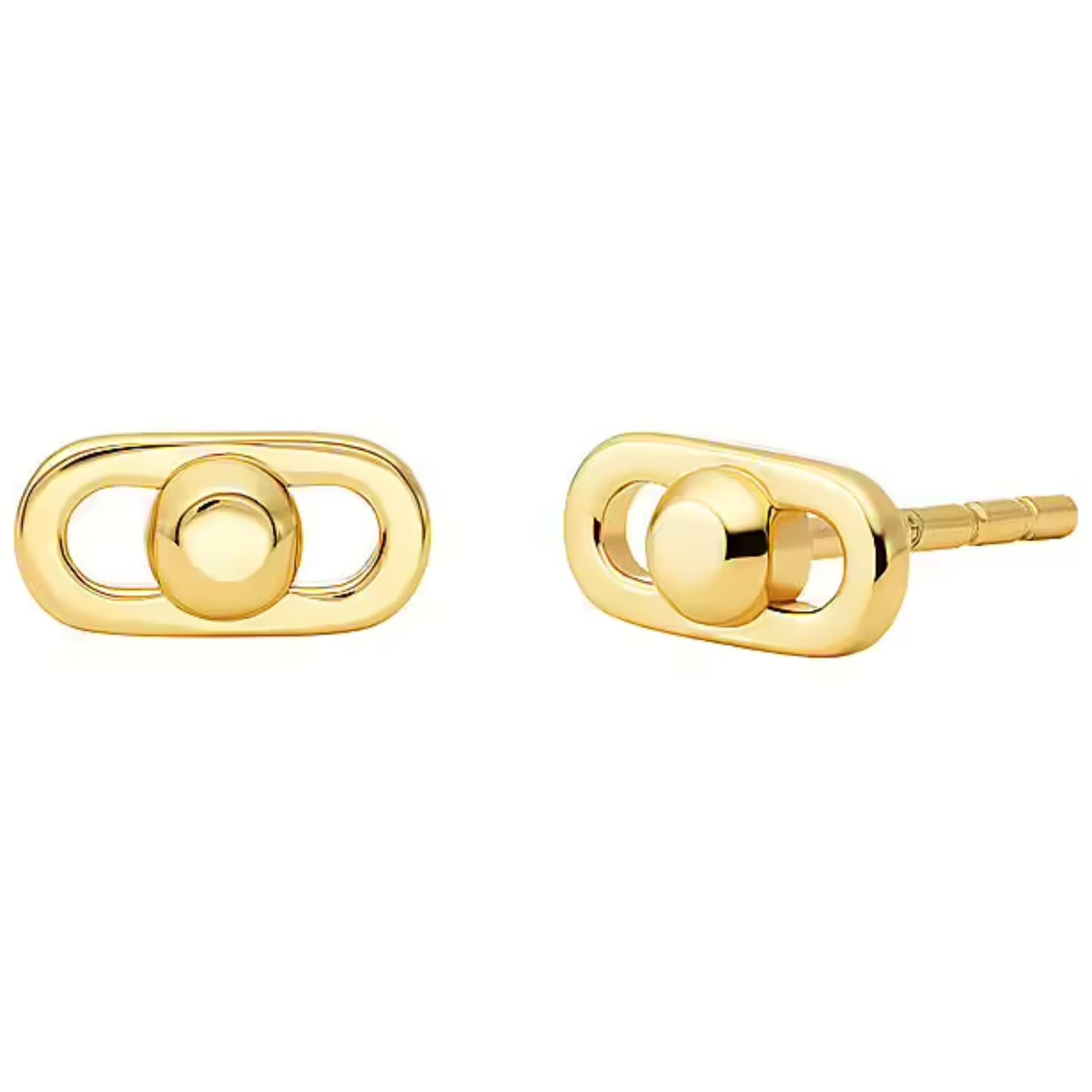 Michael Kors 14K Gold-Plated Sterling Silver Astor Link Stud Women's Earrings  MKC173900710