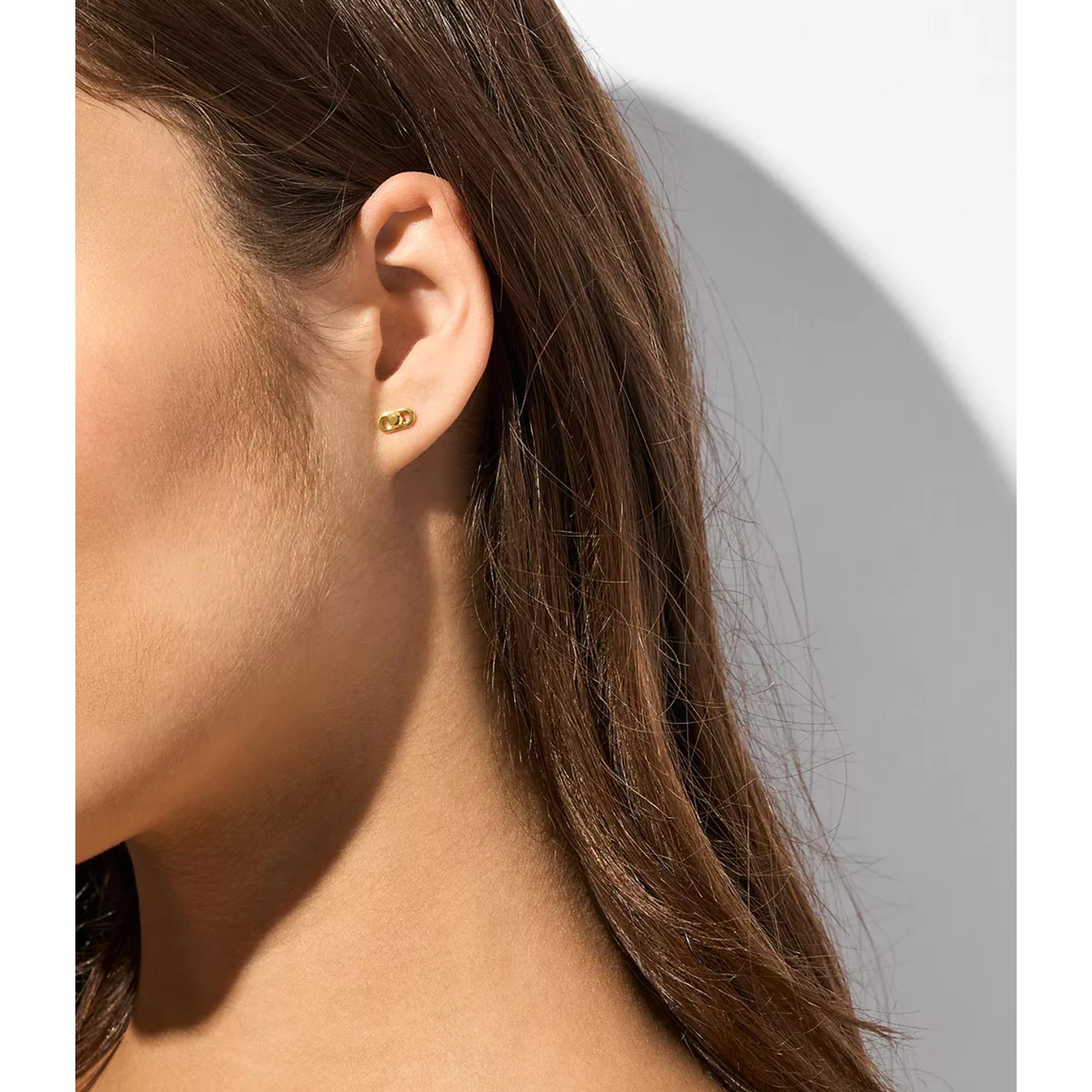 Michael Kors 14K Gold-Plated Sterling Silver Astor Link Stud Women's Earrings  MKC173900710