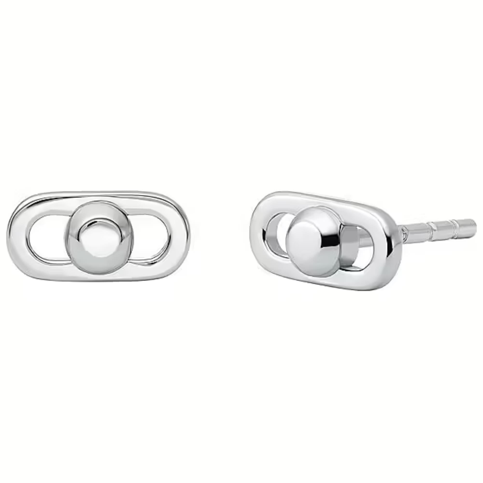 Michael Kors Sterling Silver Astor Link Stud  Women's Earrings MKC173900040