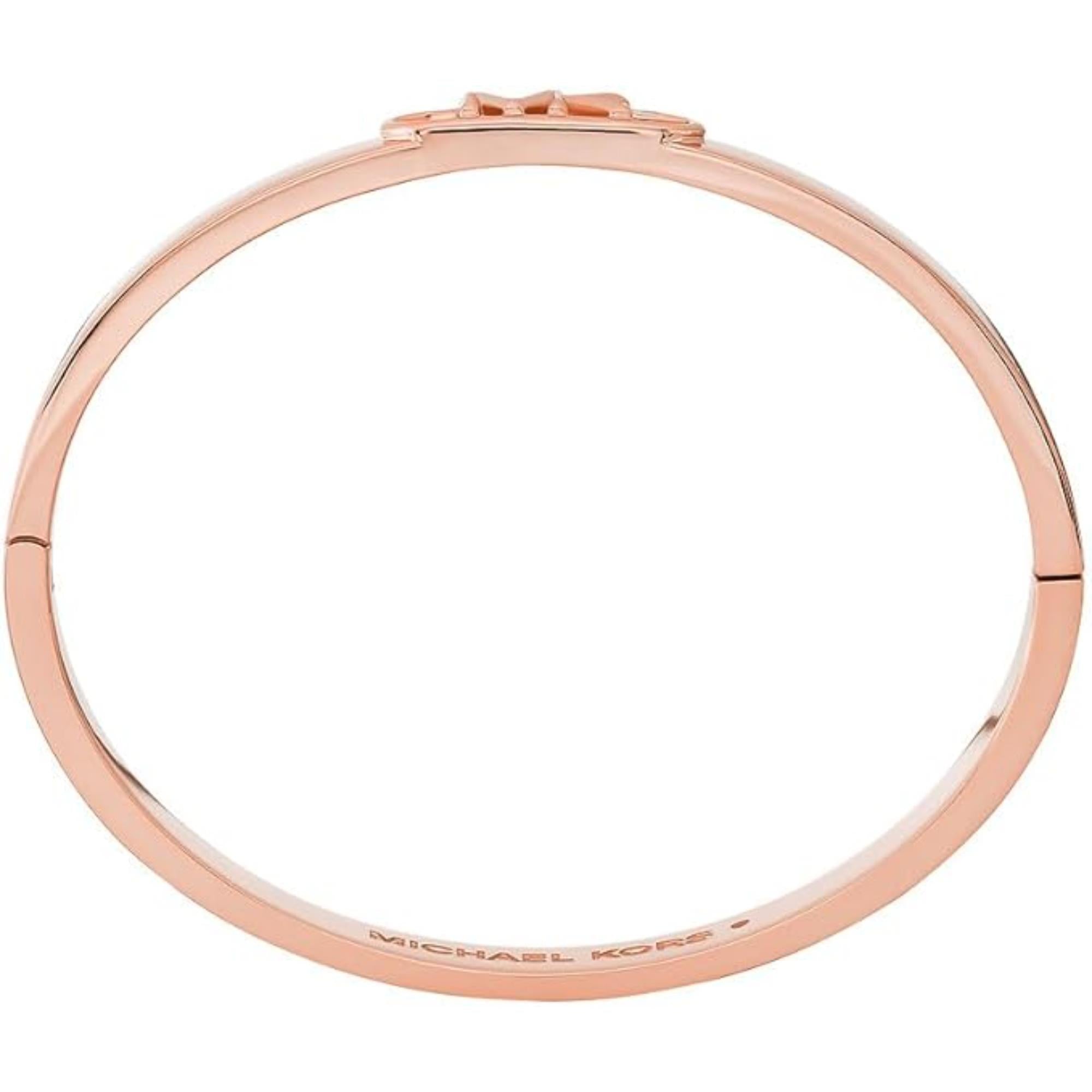 Michael Kors 14K Rose Gold-Plated Empire Link Bangle Women's Bracelet  MKJ828700791