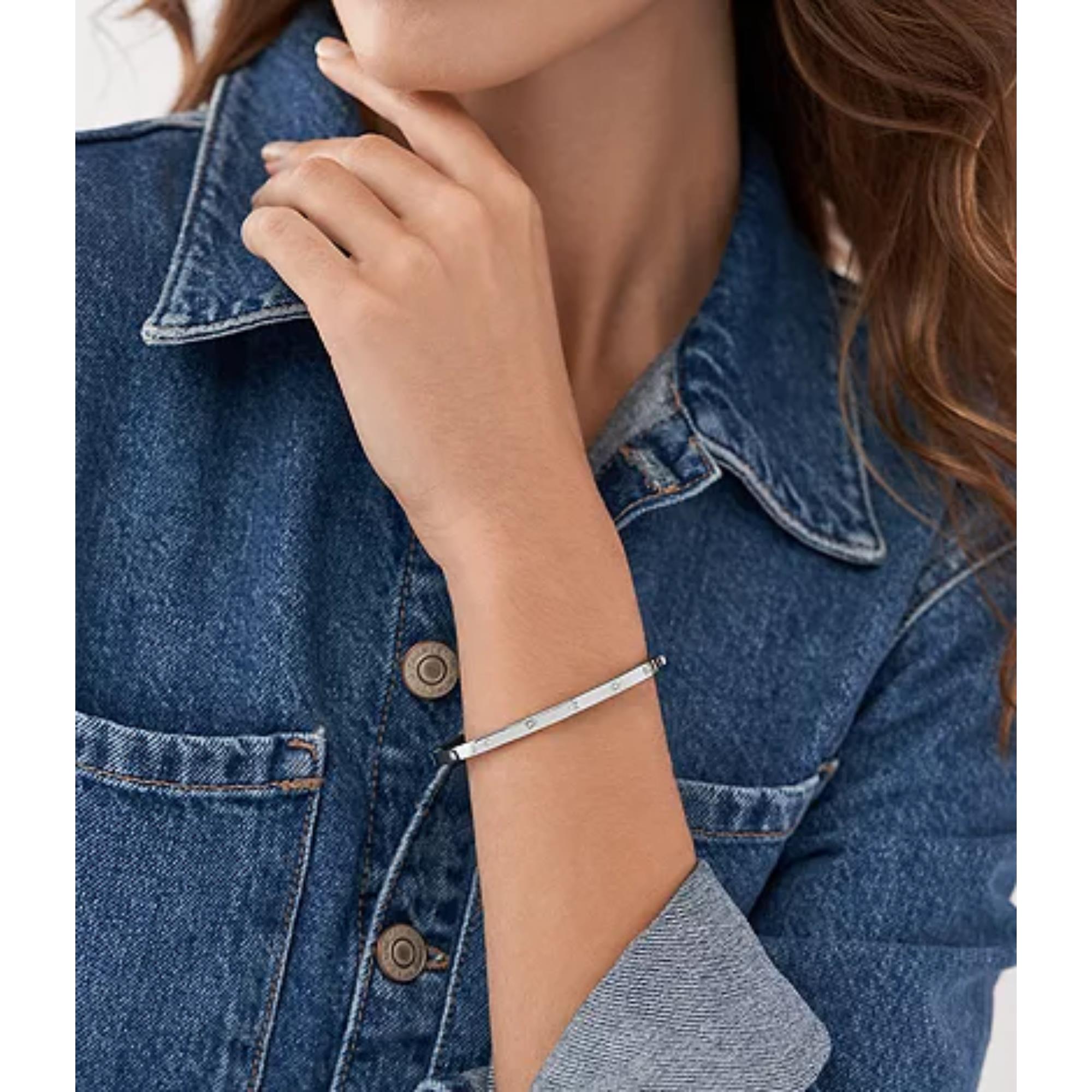 Fossil Sadie Shine Bright Stainless Steel Bangle Women's Bracelet JF04420040