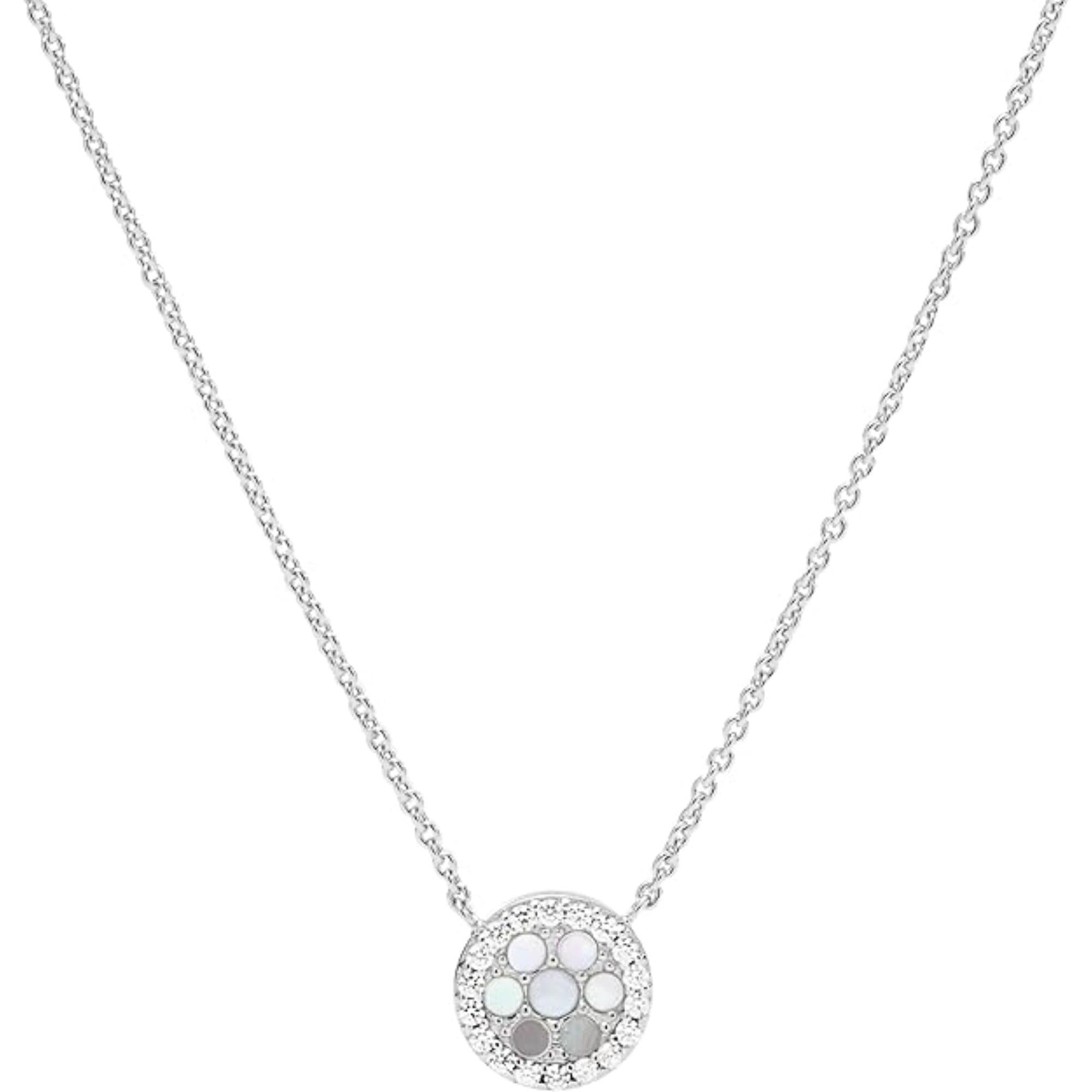 Fossil Sterling Mother-of-Pearl Sterling Silver Pendant Women's Necklace JFS00520040