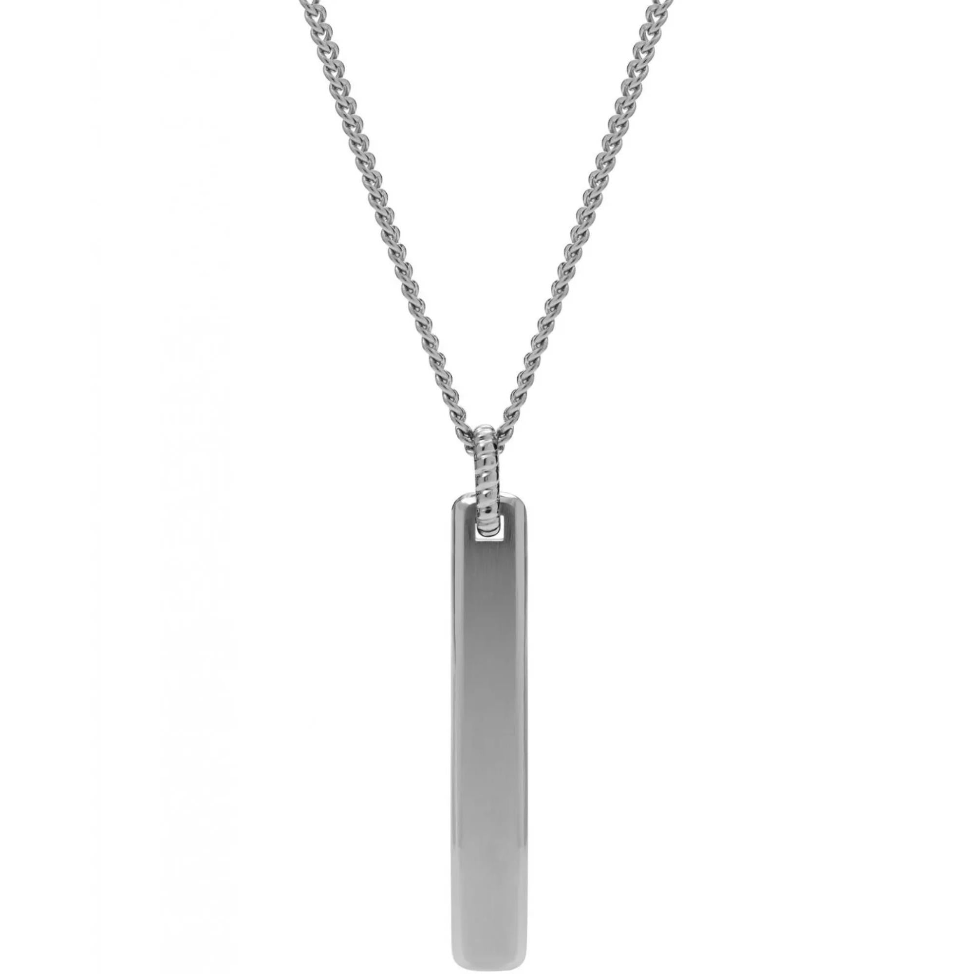Fossil Vintage Casual Stainless Steel Pendant Men's Necklace JF03988040