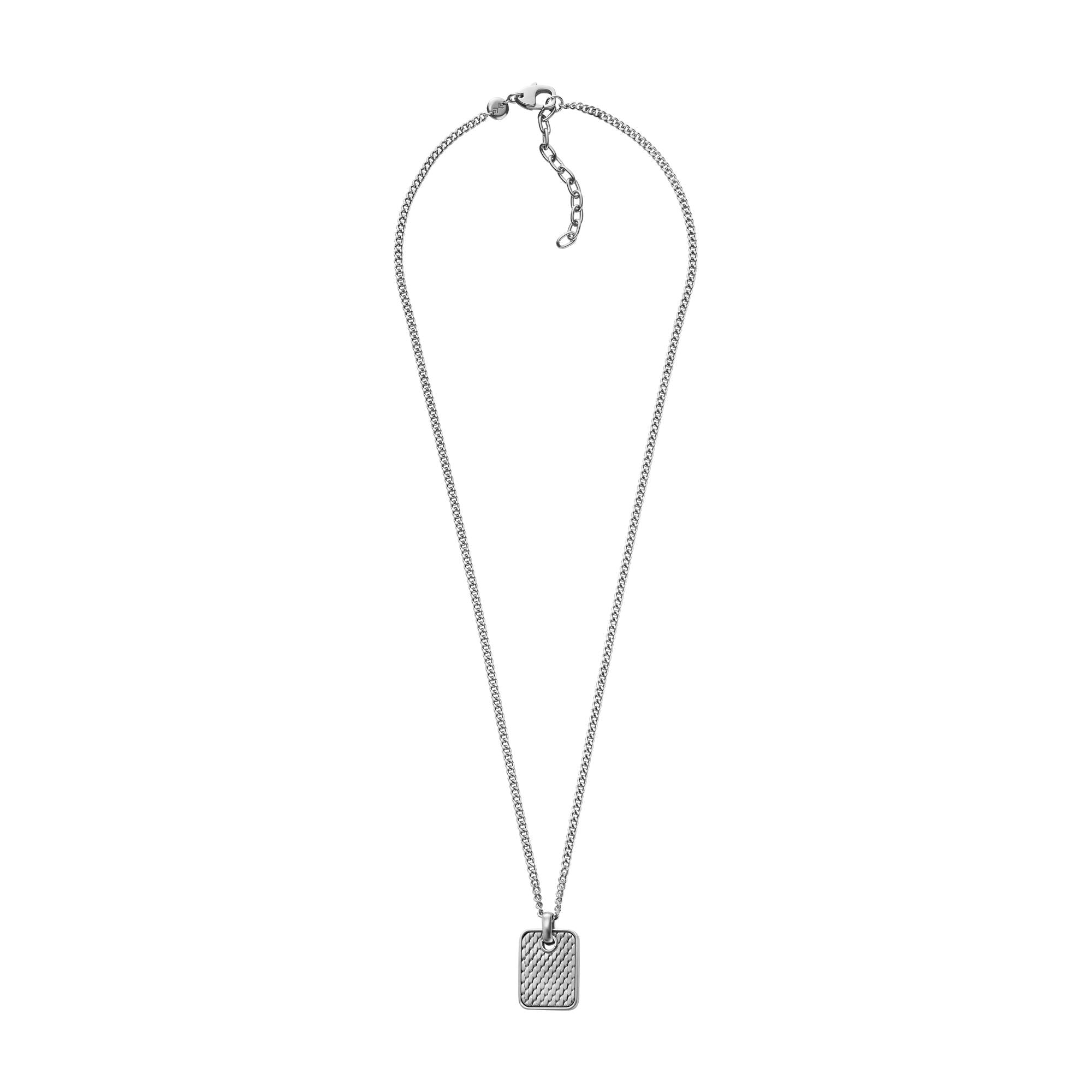 Skagen Torben Silver-Tone Stainless Steel Pendant Men's Necklace SKJM0200040