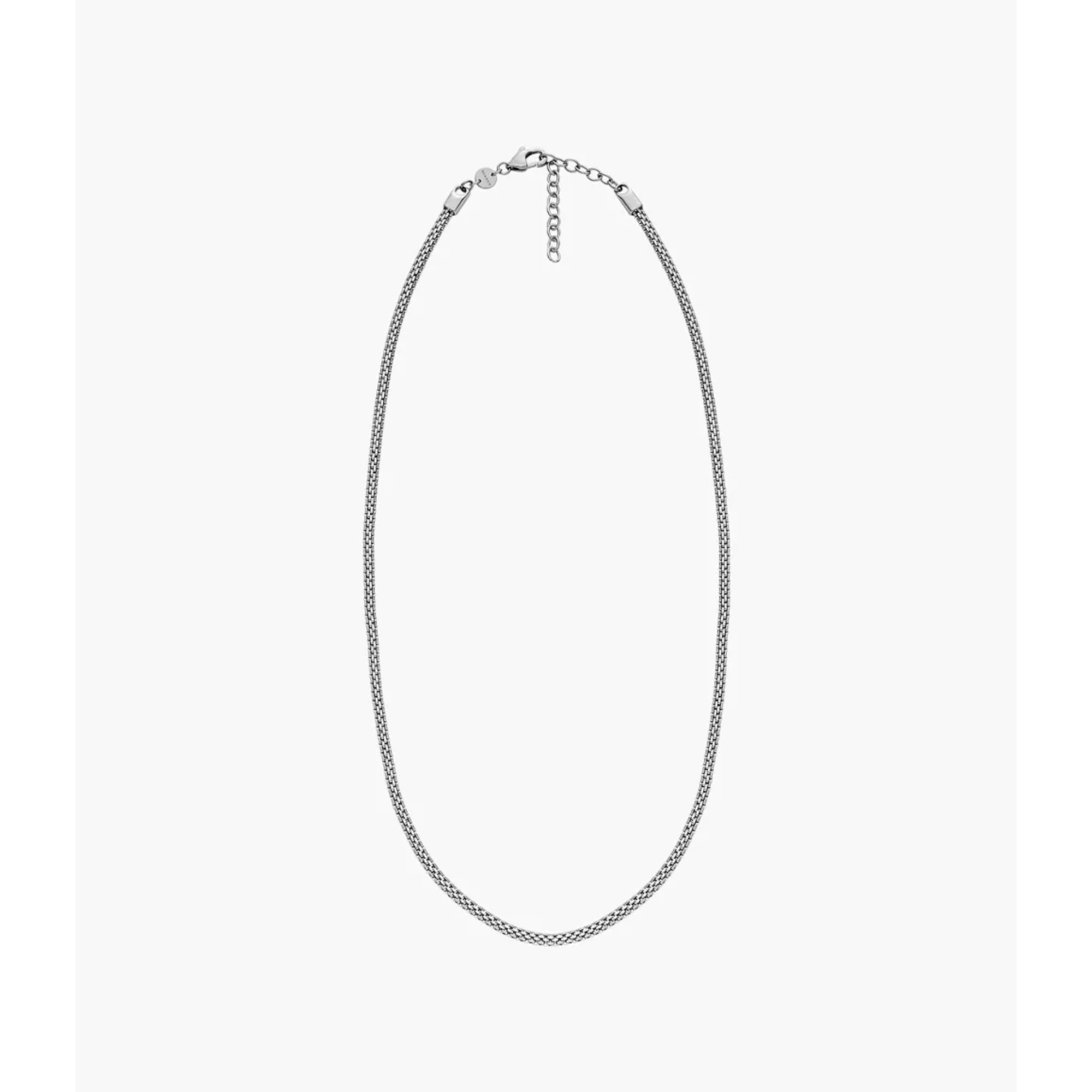 Skagen Tov Mesh Silver Stainless Steel Chain Men's Necklace SKJM0234040