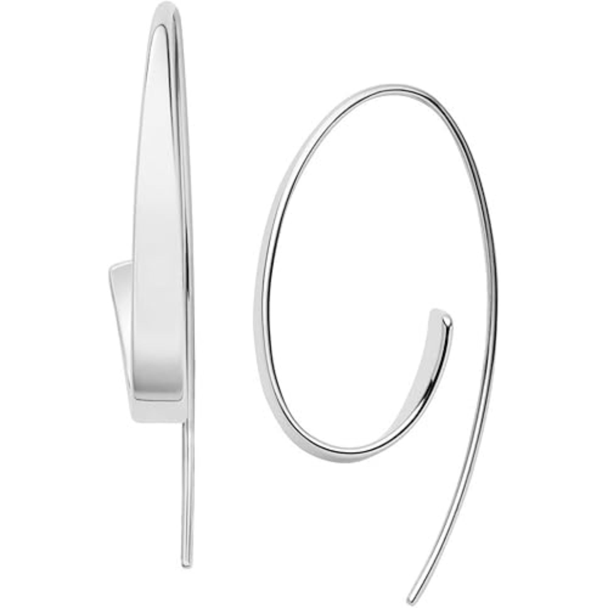 Skagen Kariana Silver-Tone Hoop Women's Earrings SKJ1077040