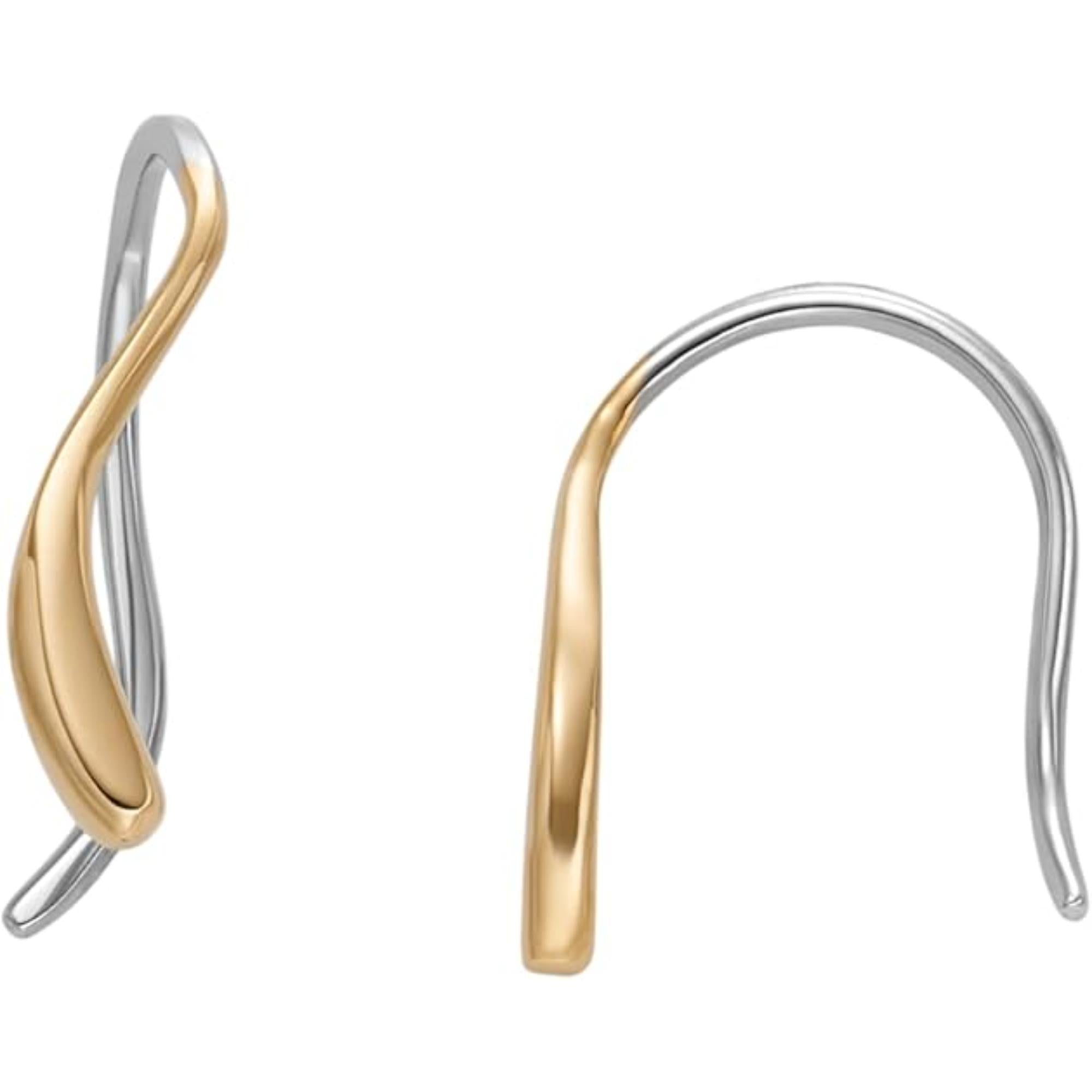 Skagen Kariana Waves Gold-Tone Stainless Steel Drop Women's Earrings SKJ1780710