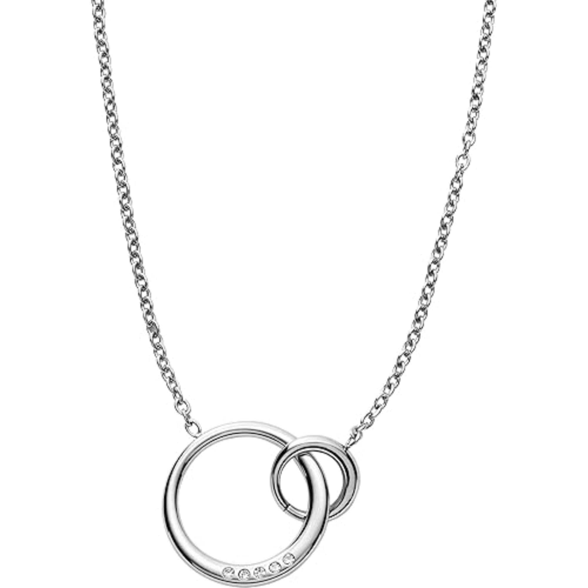Skagen Kariana Silver-Tone Crystal Pendant Women's Necklace SKJ1053040