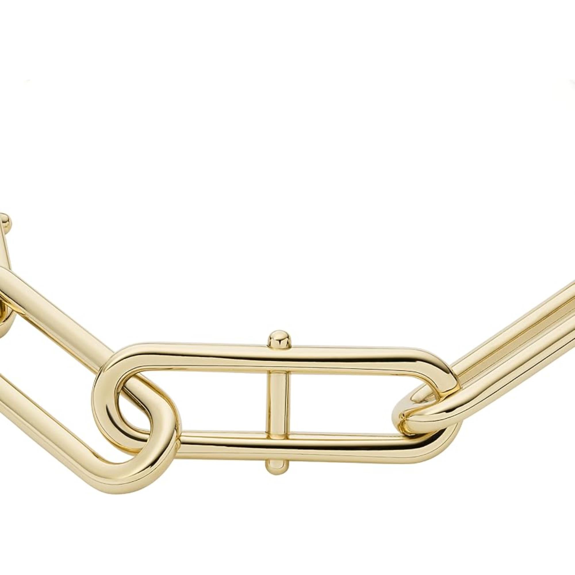 Fossil Heritage D-Link Gold-Tone Stainless Steel Chain Women's Bracelet JF04234710