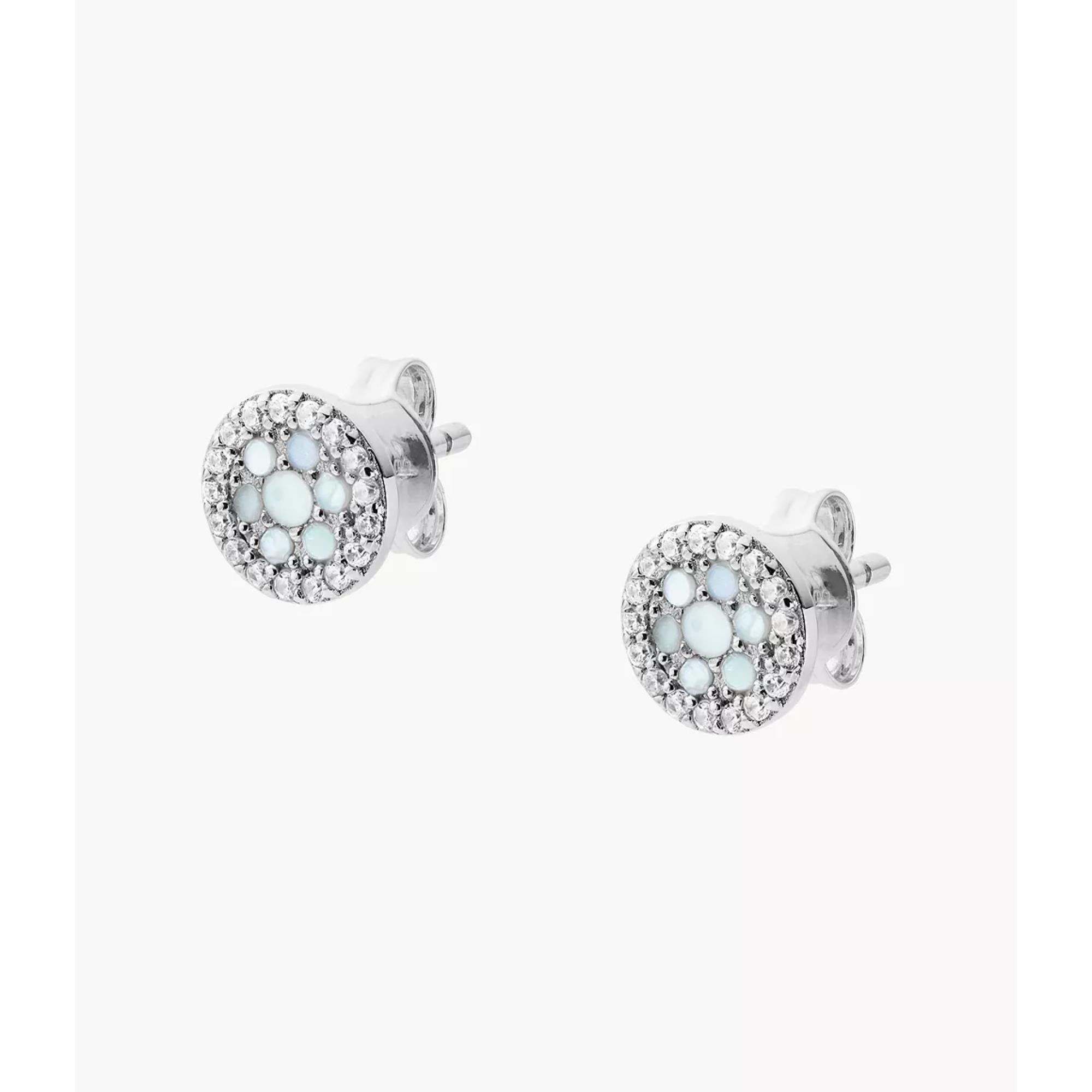 Fossil Mother-of-Pearl Sterling Silver Stud Women's Earring JFS00518040