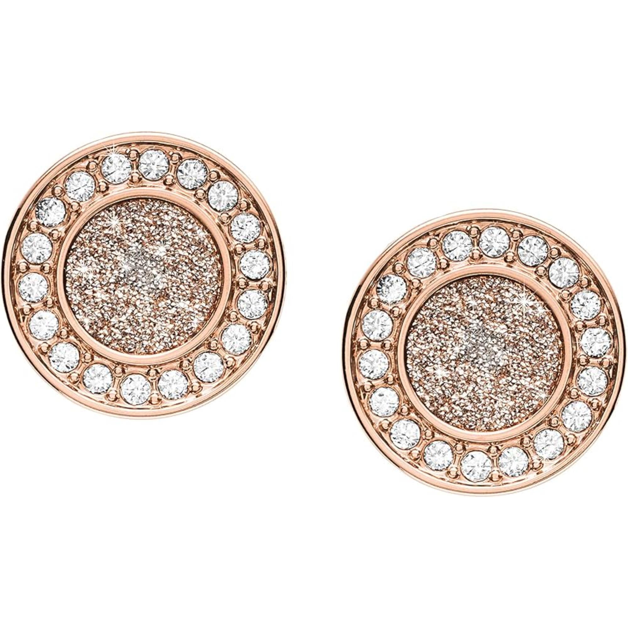 Fossil Mosaic Mother-of-Pearl Stud Women's Earrings JF02906791