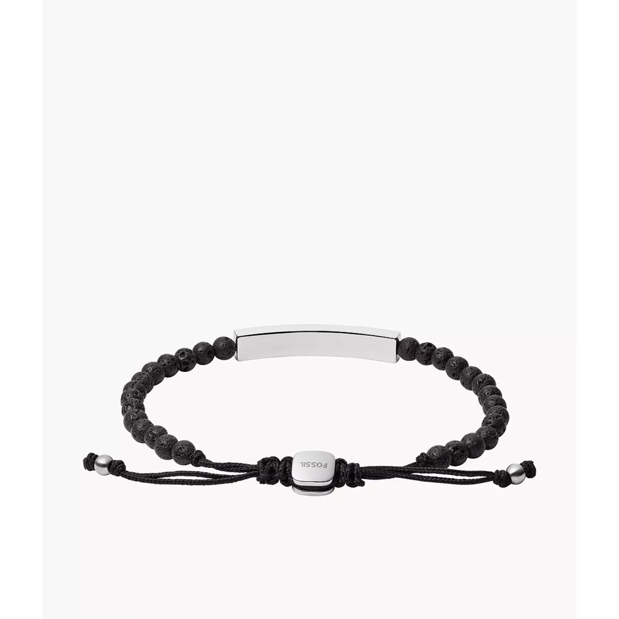 Fossil Plaque Lava Stone Men's Bracelet JF03247040