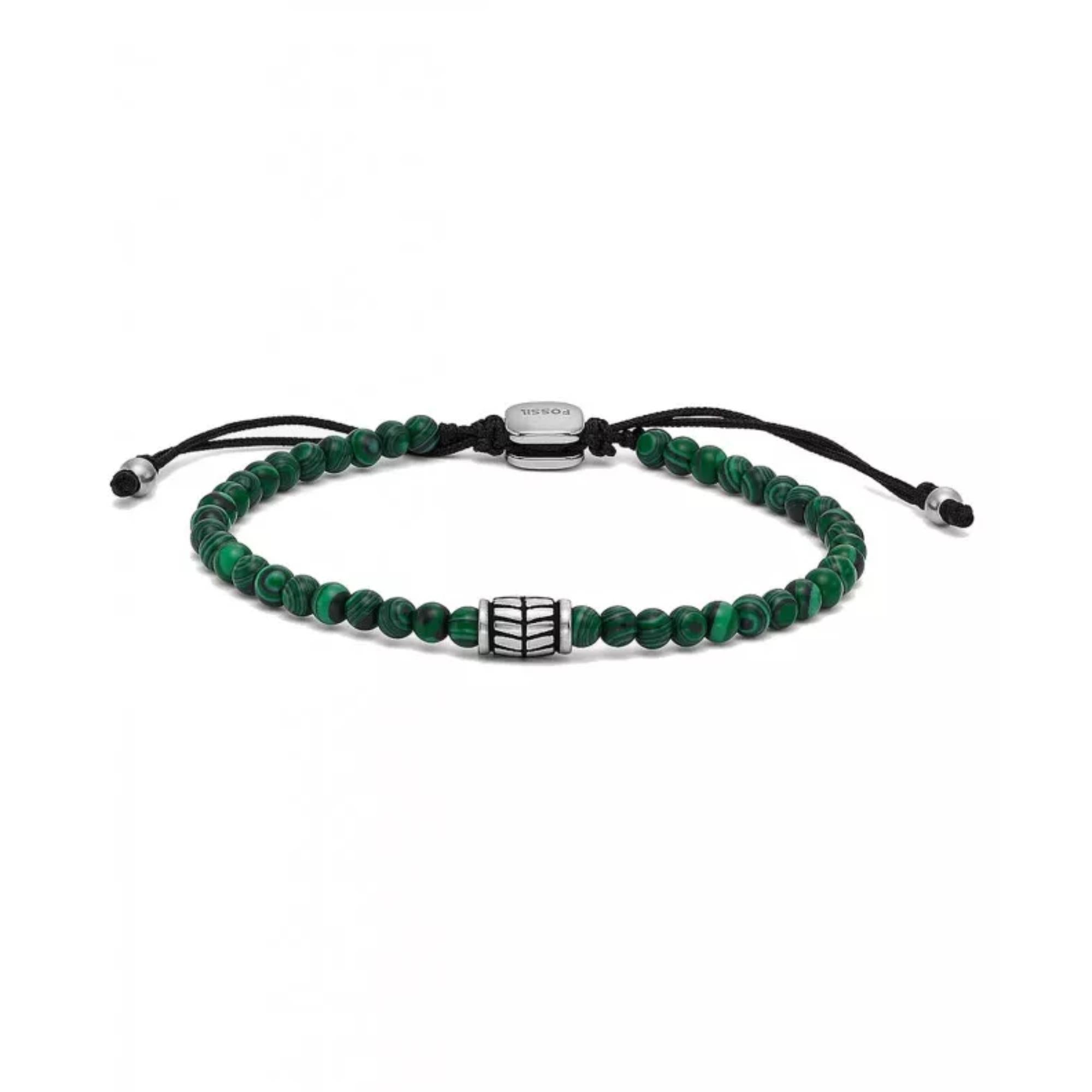 Fossil Reconstituted Malachite Beaded Men's Bracelet  JF04415040