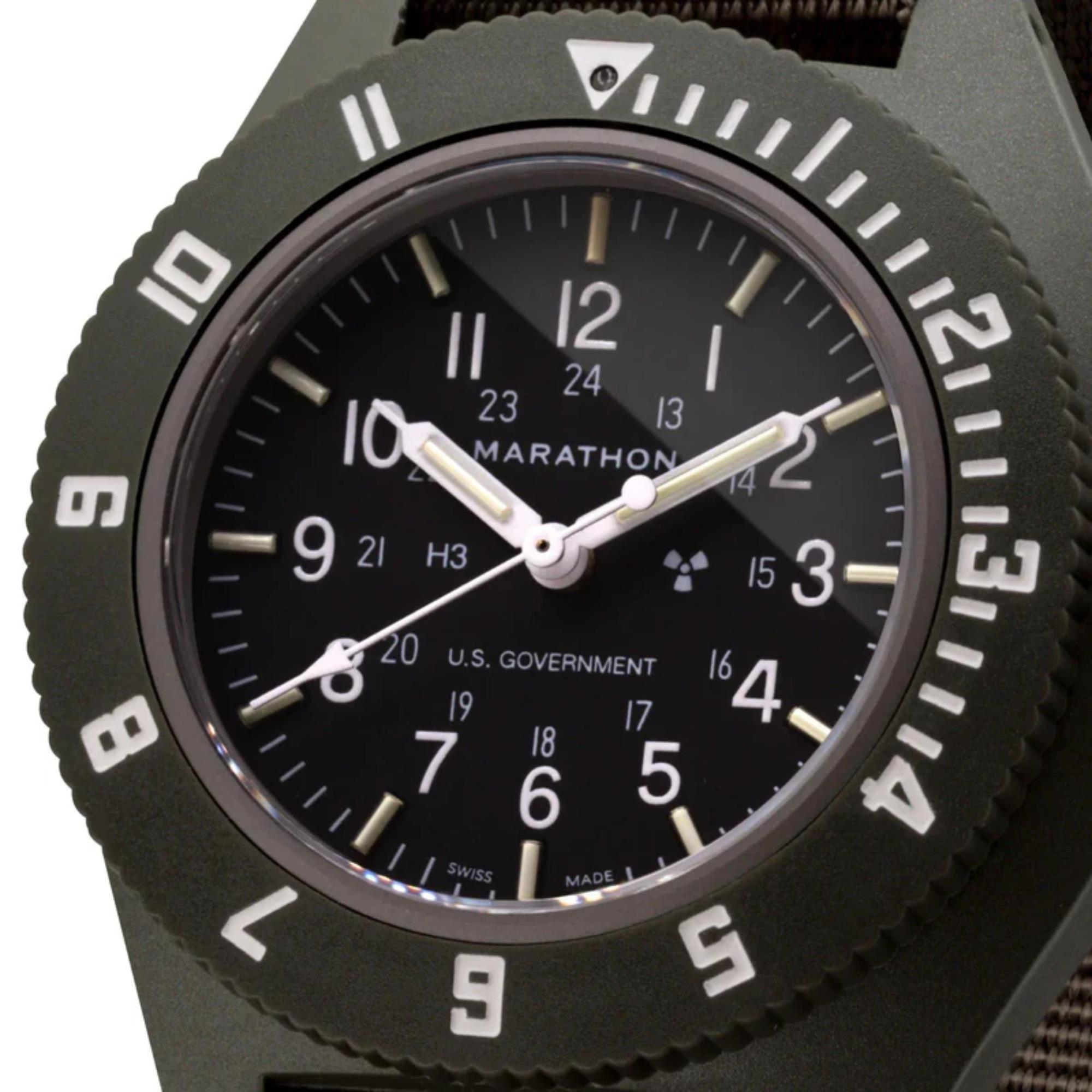 Marathon Sage Green Pilot's Navigator Black Dial Men's Watch WW194001SG-0010