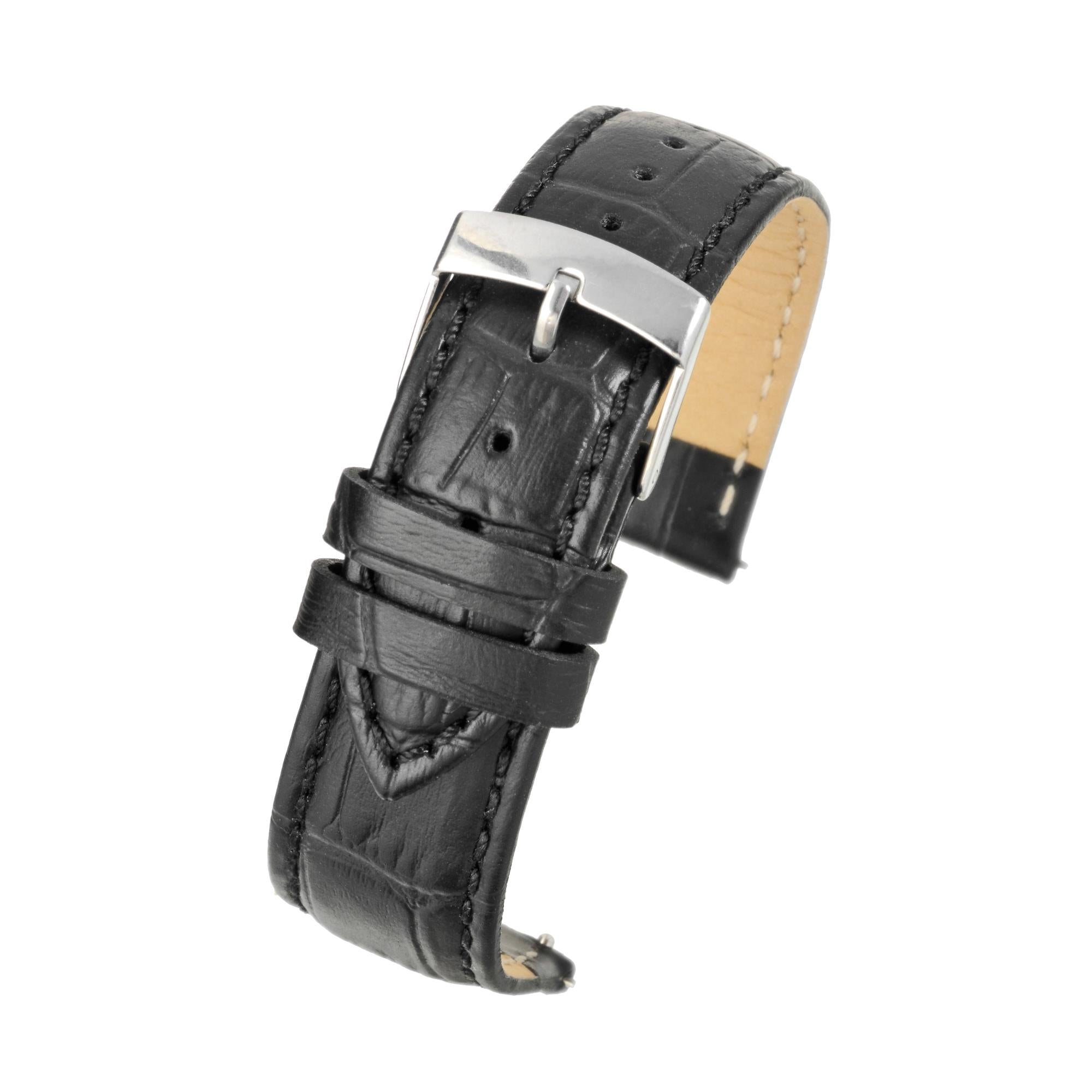LBS Black Croc With Quick Release Men's Watch Strap WH500Q/20