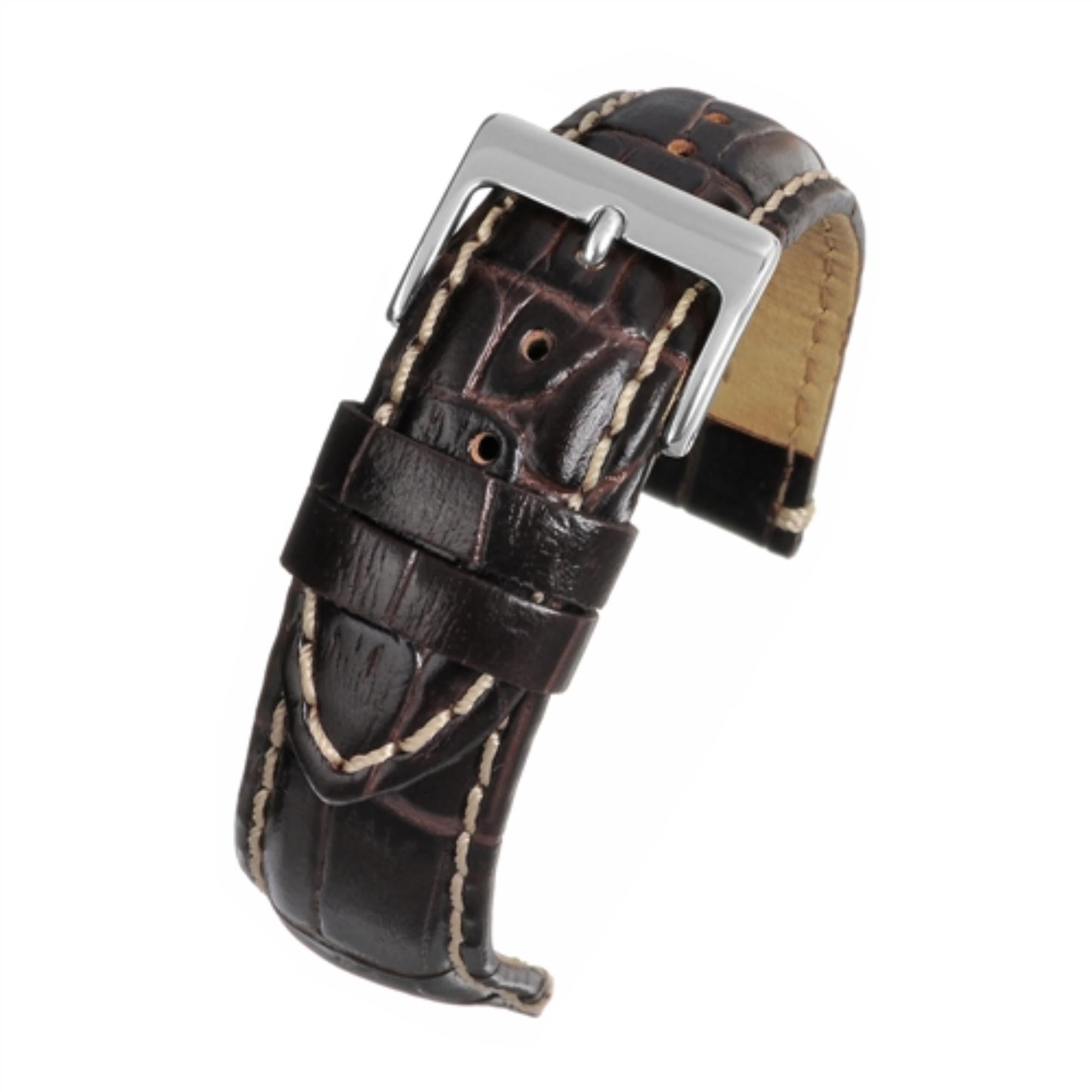 LBS Brown Padded High Grade Men's Watch Strap W105P/18