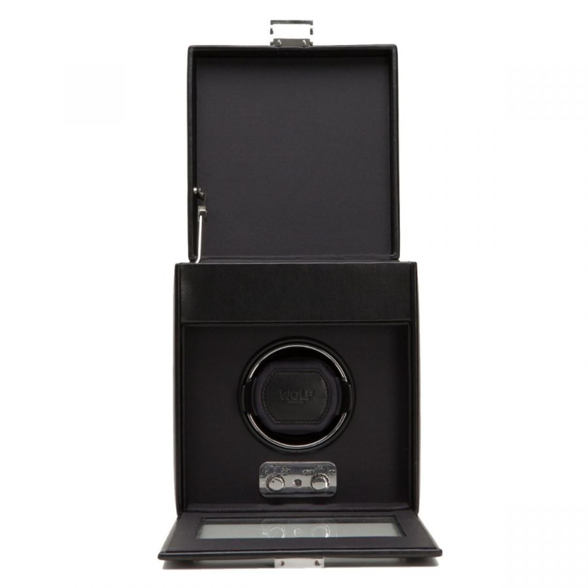 WOLF Heritage Single Winder with Storage Black 270302