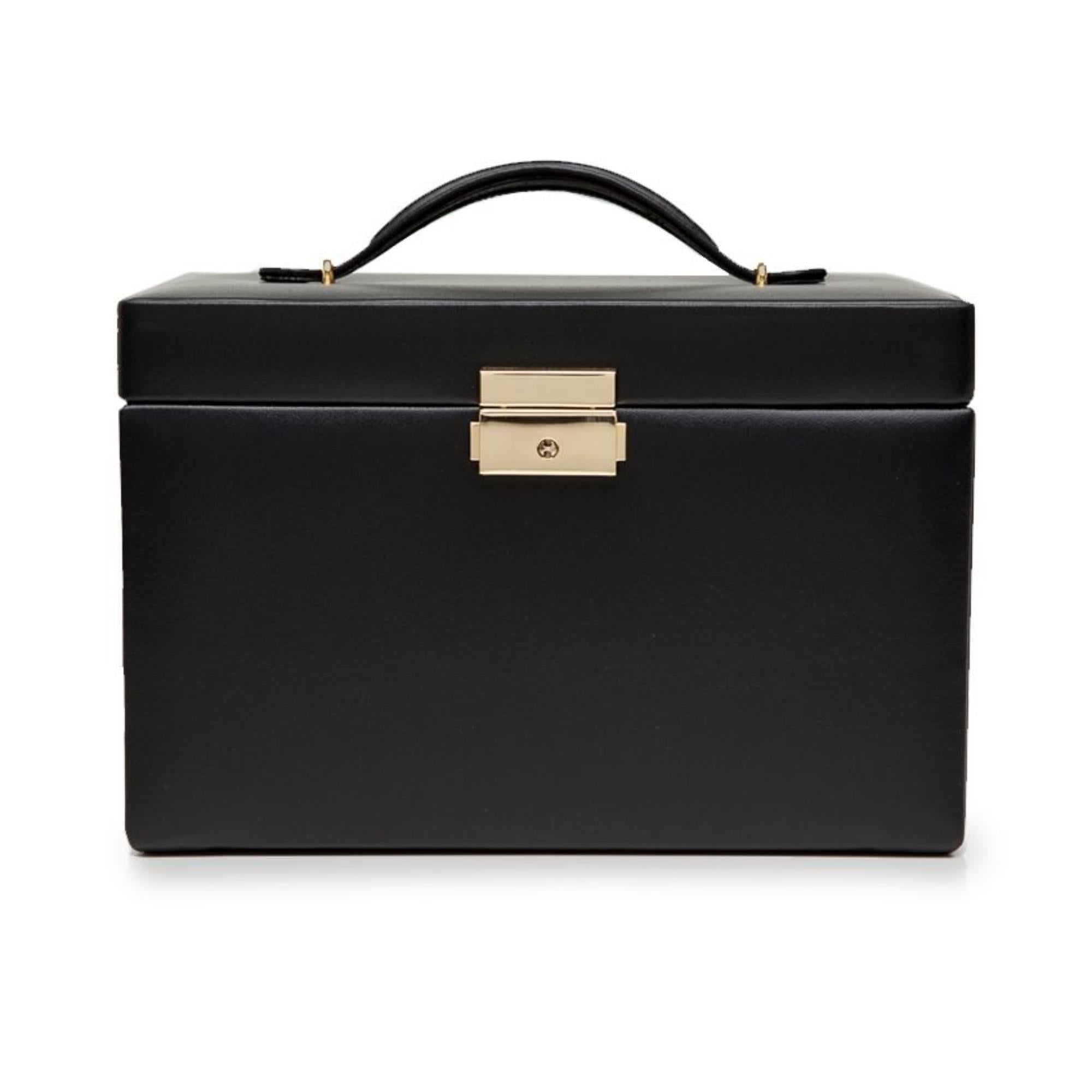 WOLF Heritage Small Jewelry Box Black Leather 280002